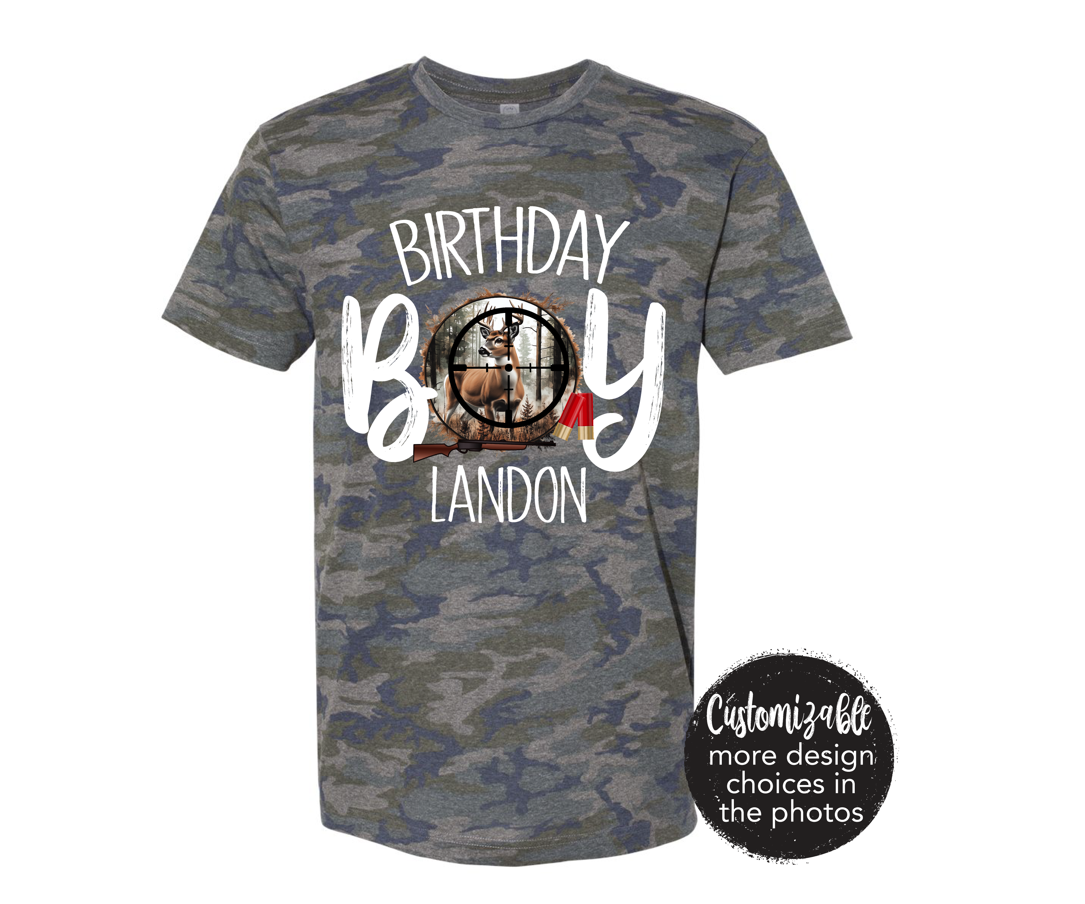 Birthday Boy CUSTOM Age Duck or Deer Hunting Shirt