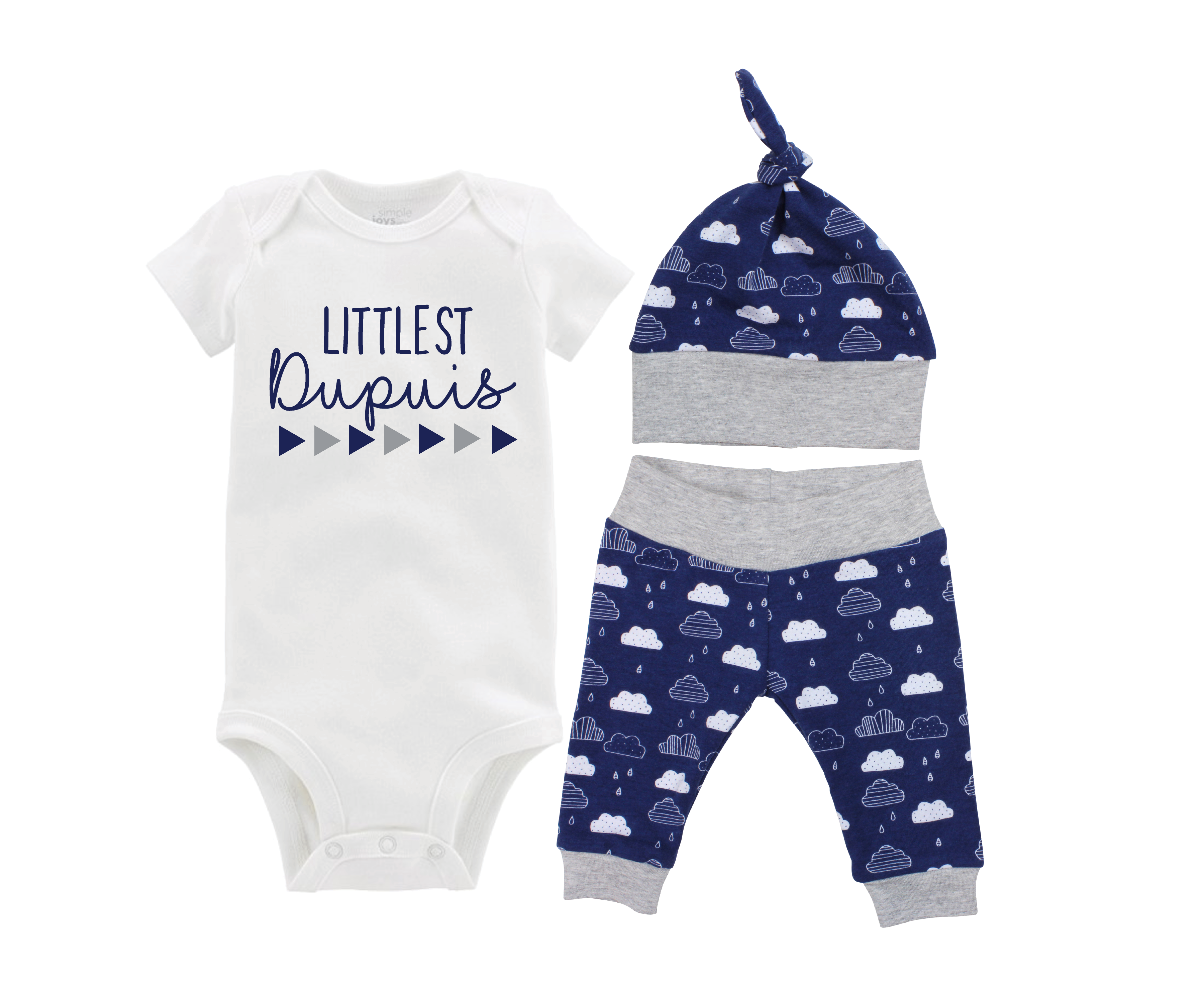 Baby Boy Blue Rain Cloud Outfit