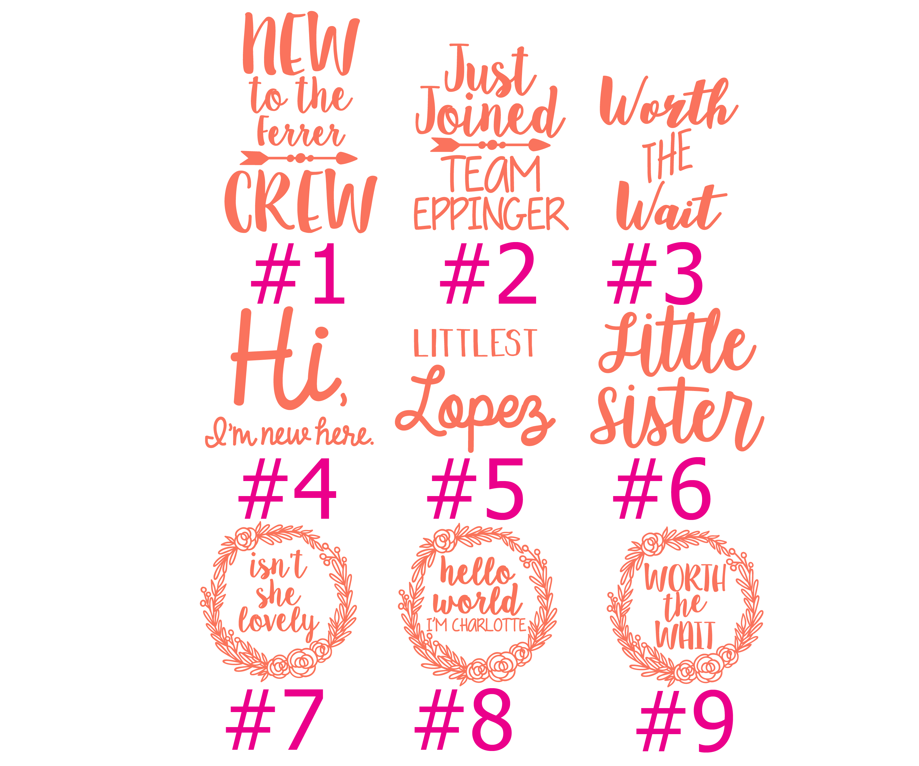 Coral Summer Baby Girl Outfit