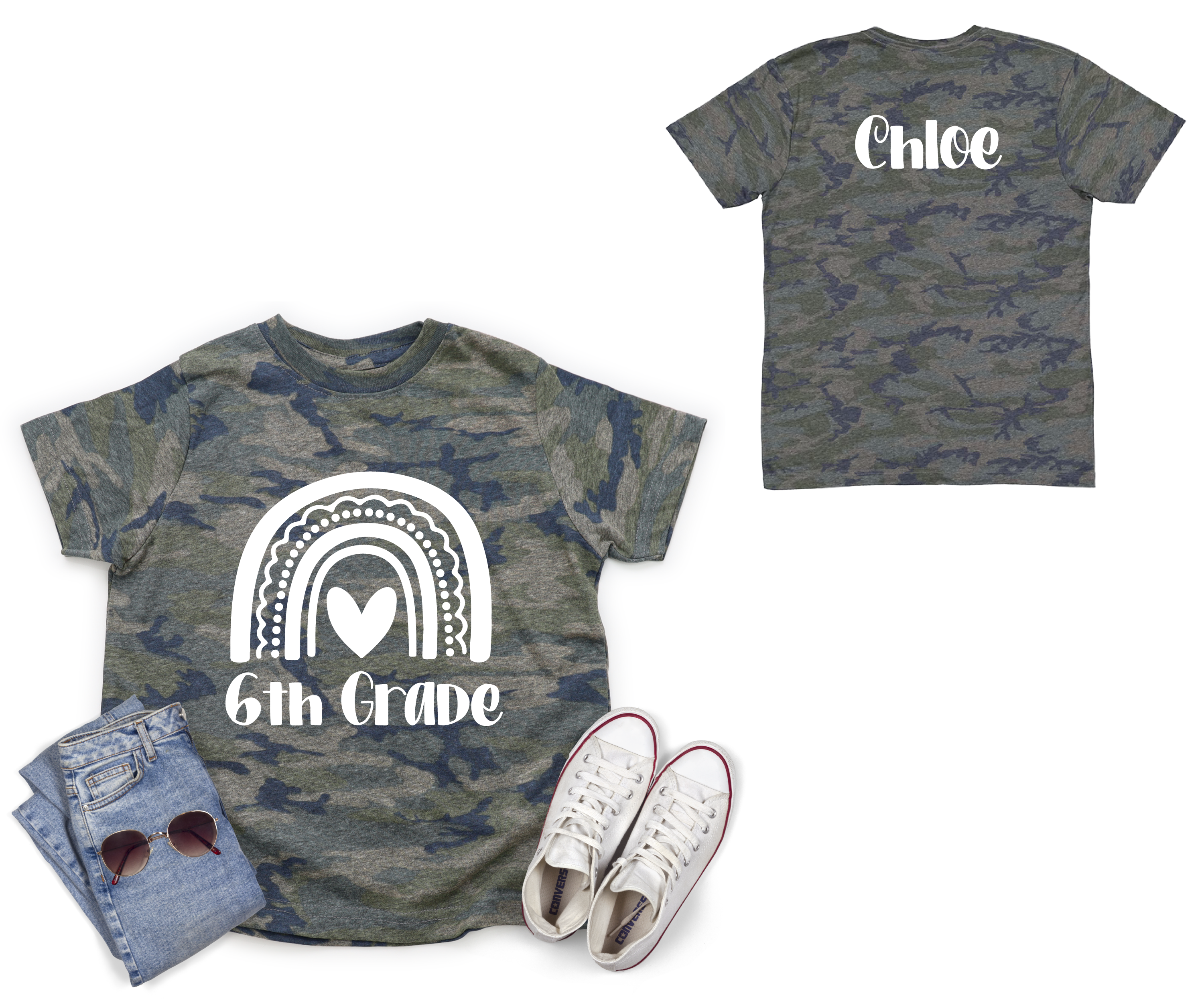 Customizable Rainbow Back to School Shirt