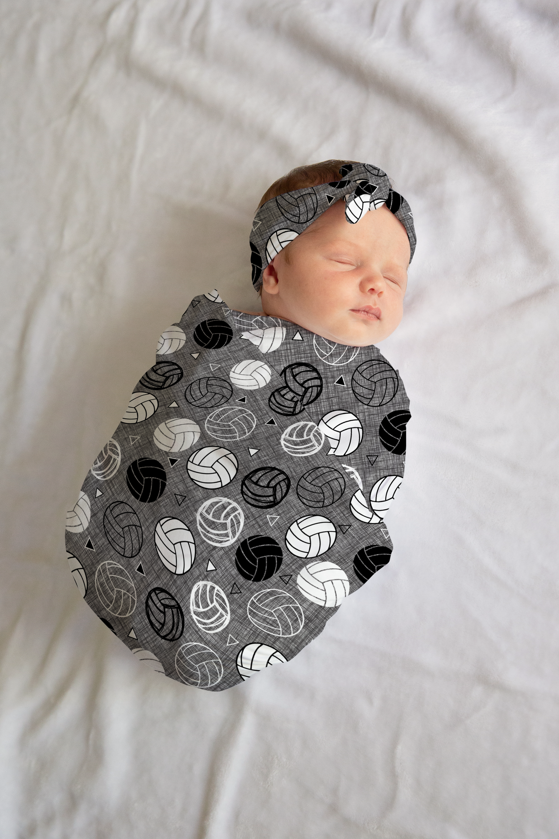 Gray Volleyball Baby Outfit