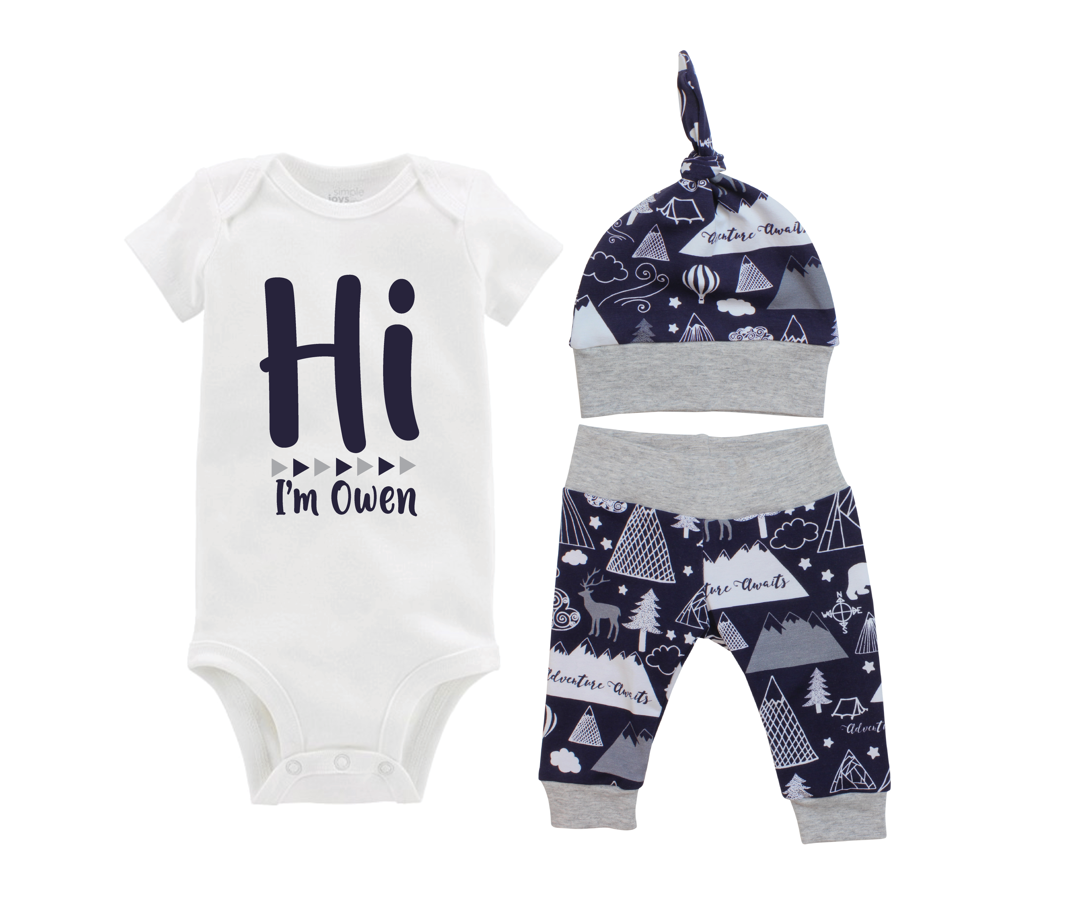 Navy Adventure Awaits Baby Outfit