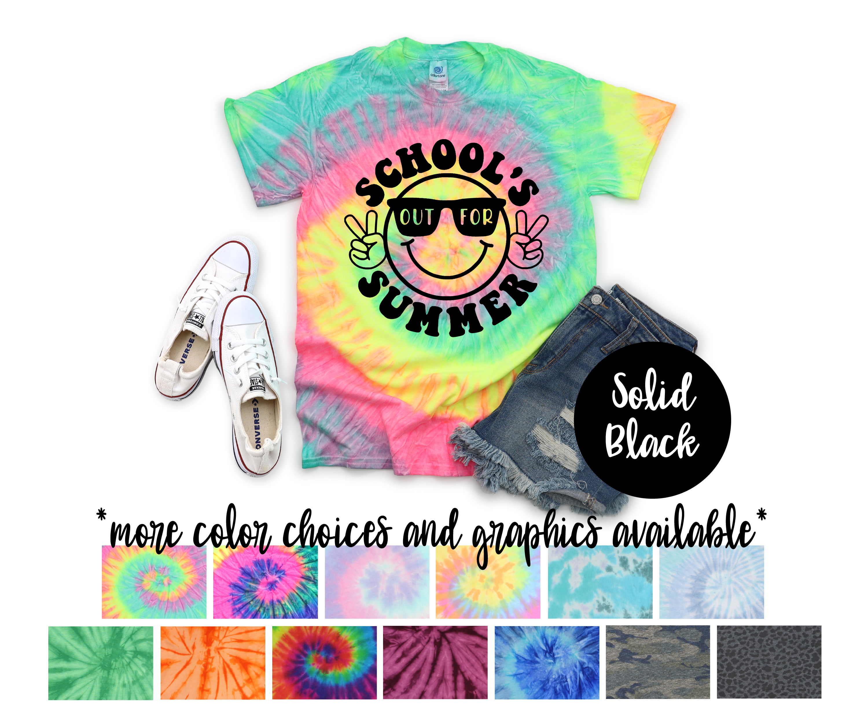 Unisex Retro Smiley Face School Shirt