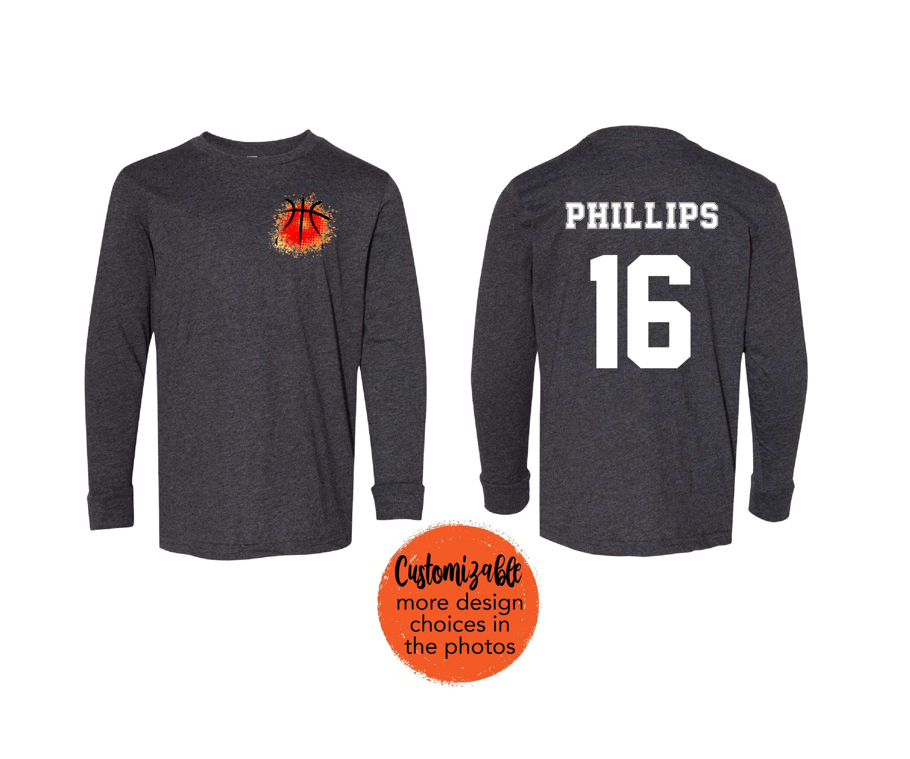 Heart Basketball Girl Sport Tee Unisex Personalized Name Number