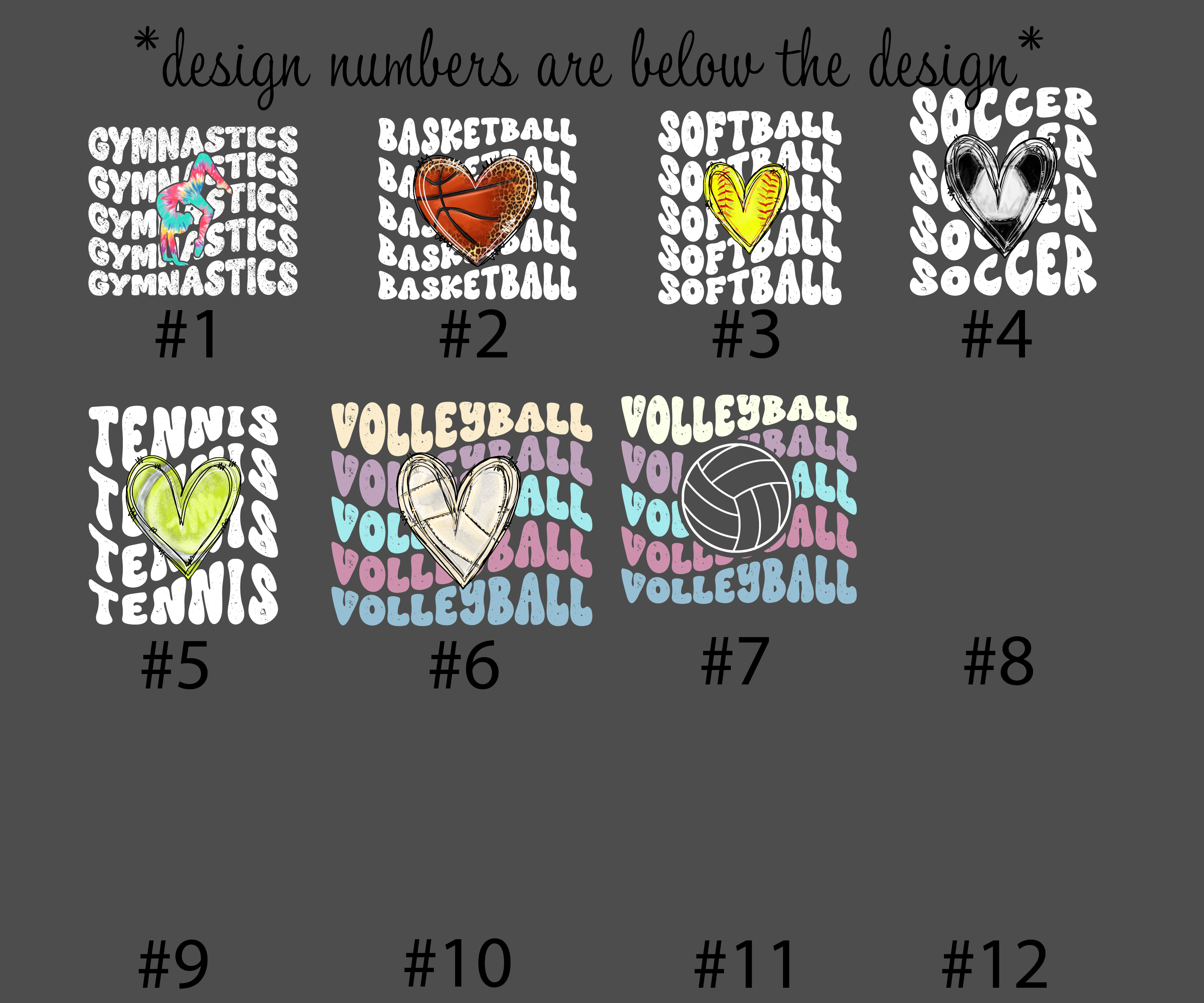 Heart Sport Gymnastics Volleyball Soccer Tennis Basketball Girl Sport Tee Unisex Personalized Name Number