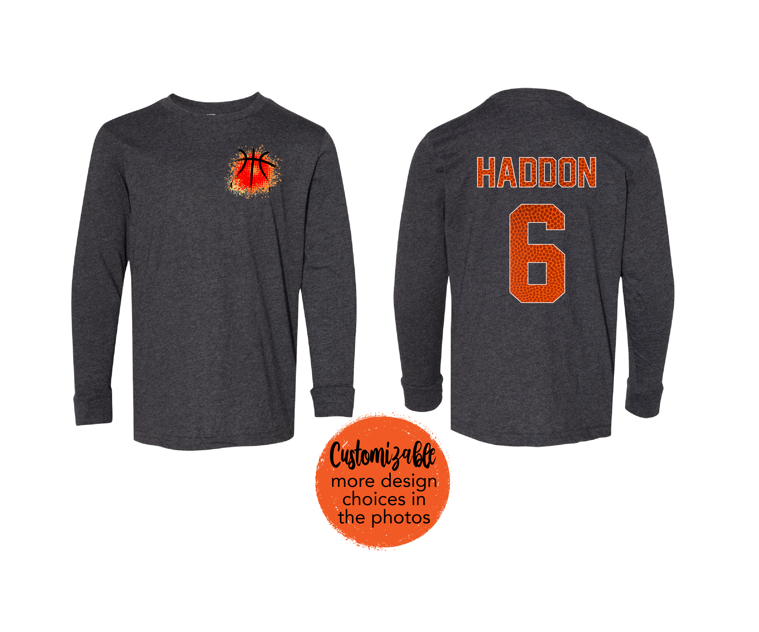 Basketball Boy Girl Sport Tee Unisex Personalized Name Number