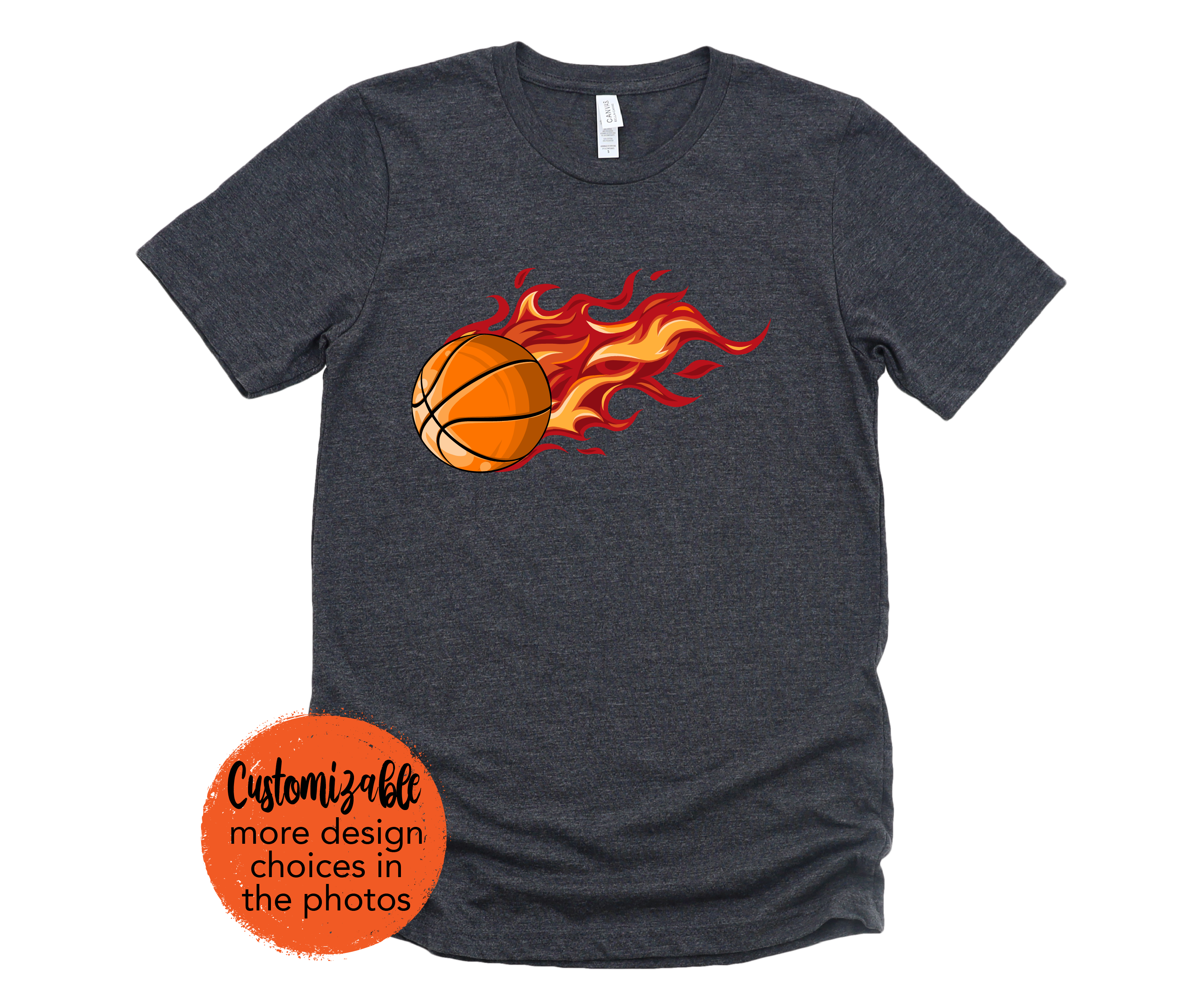 Heart Basketball Girl Sport Tee Unisex Personalized Name Number