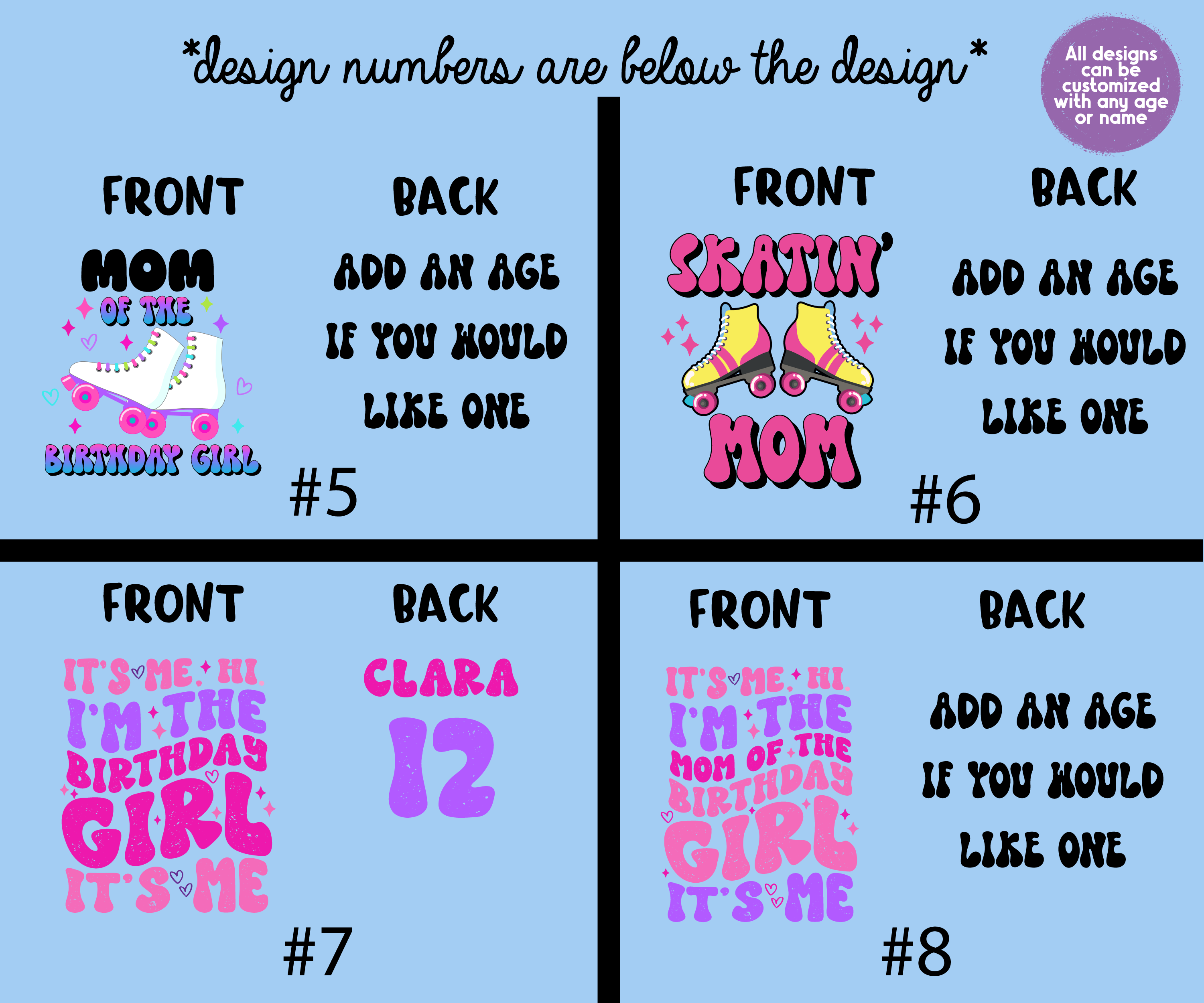 Skating Birthday Tie Dye Shirt