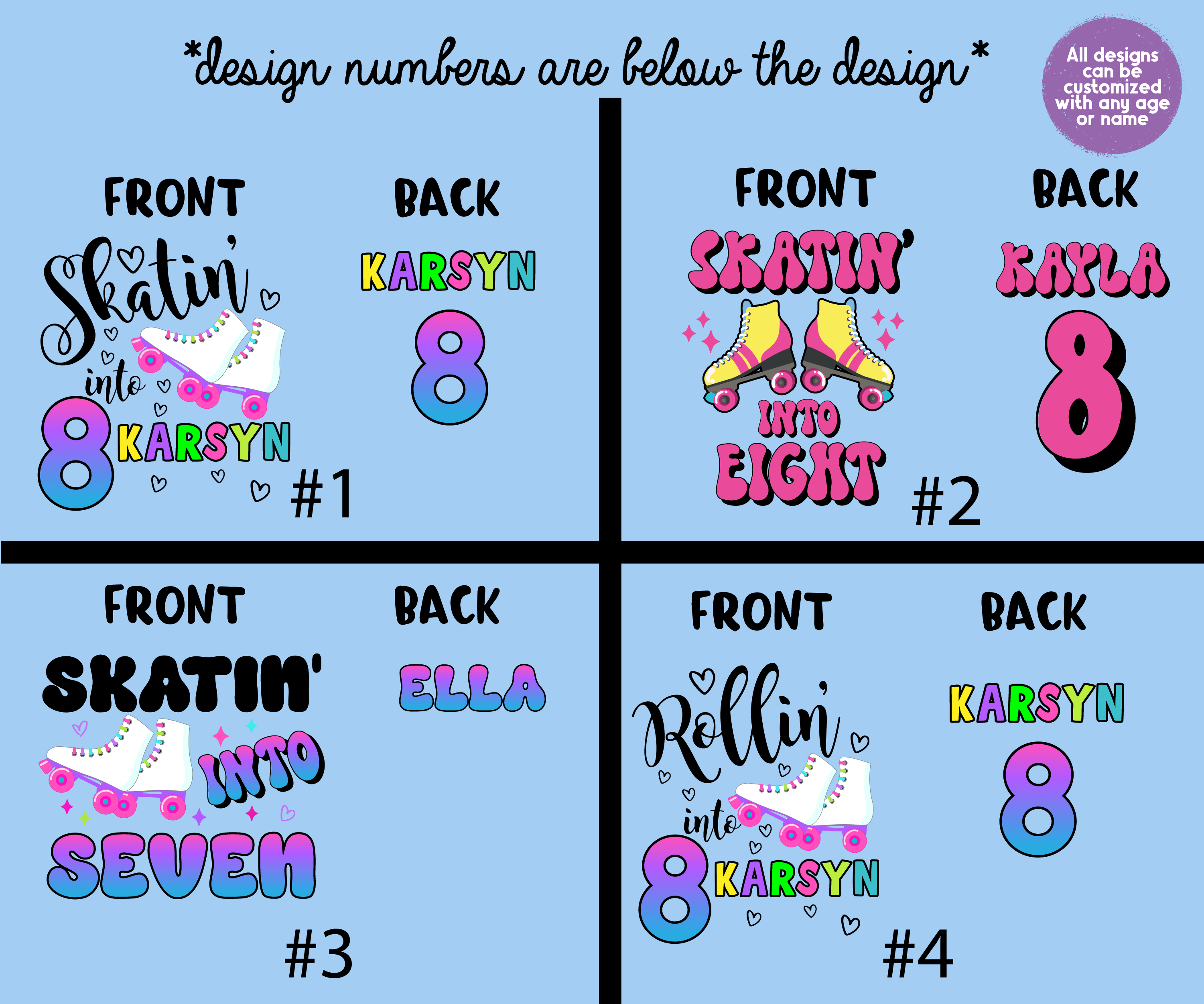 Skating Birthday Tie Dye Shirt