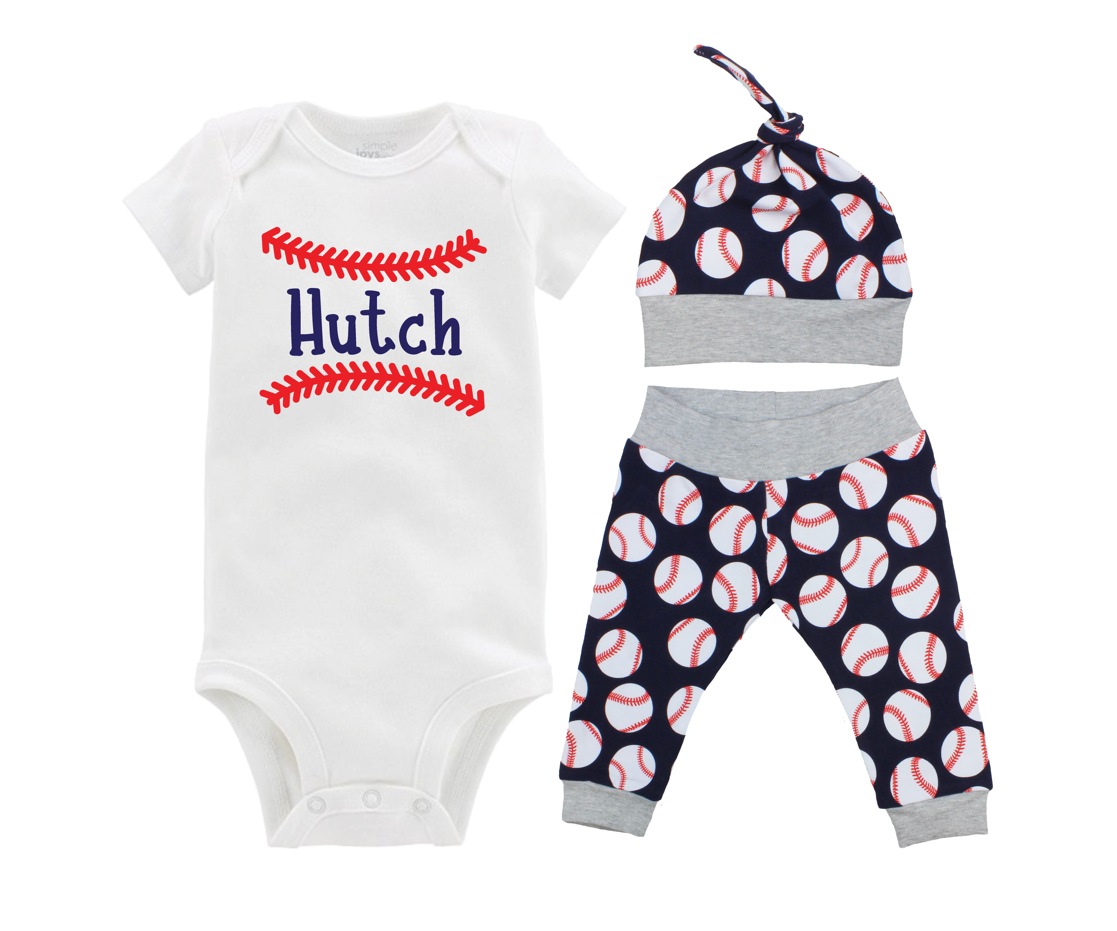 Baby Boy Navy Baseball Outfit