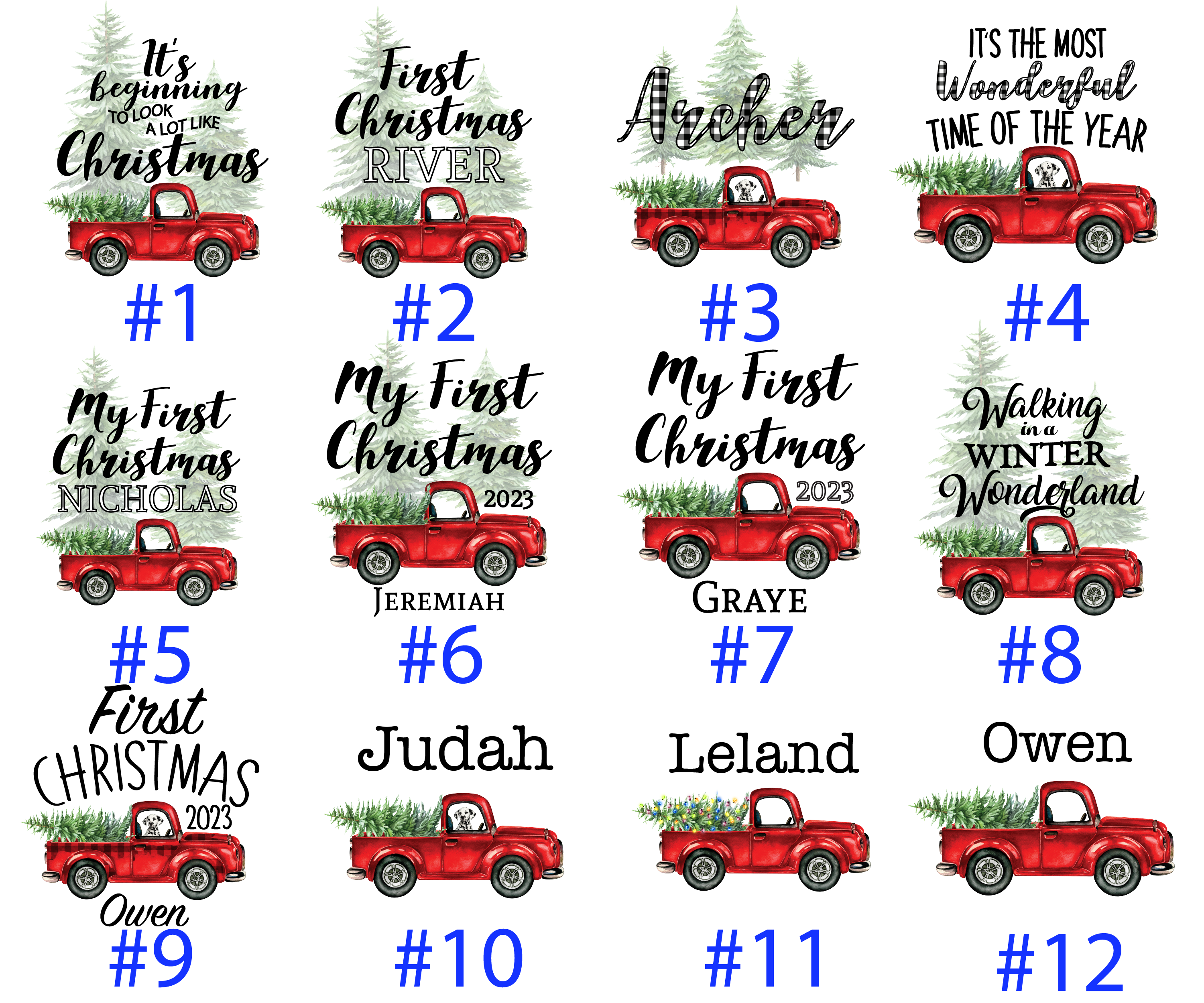 Christmas Red Truck Boy Outfit