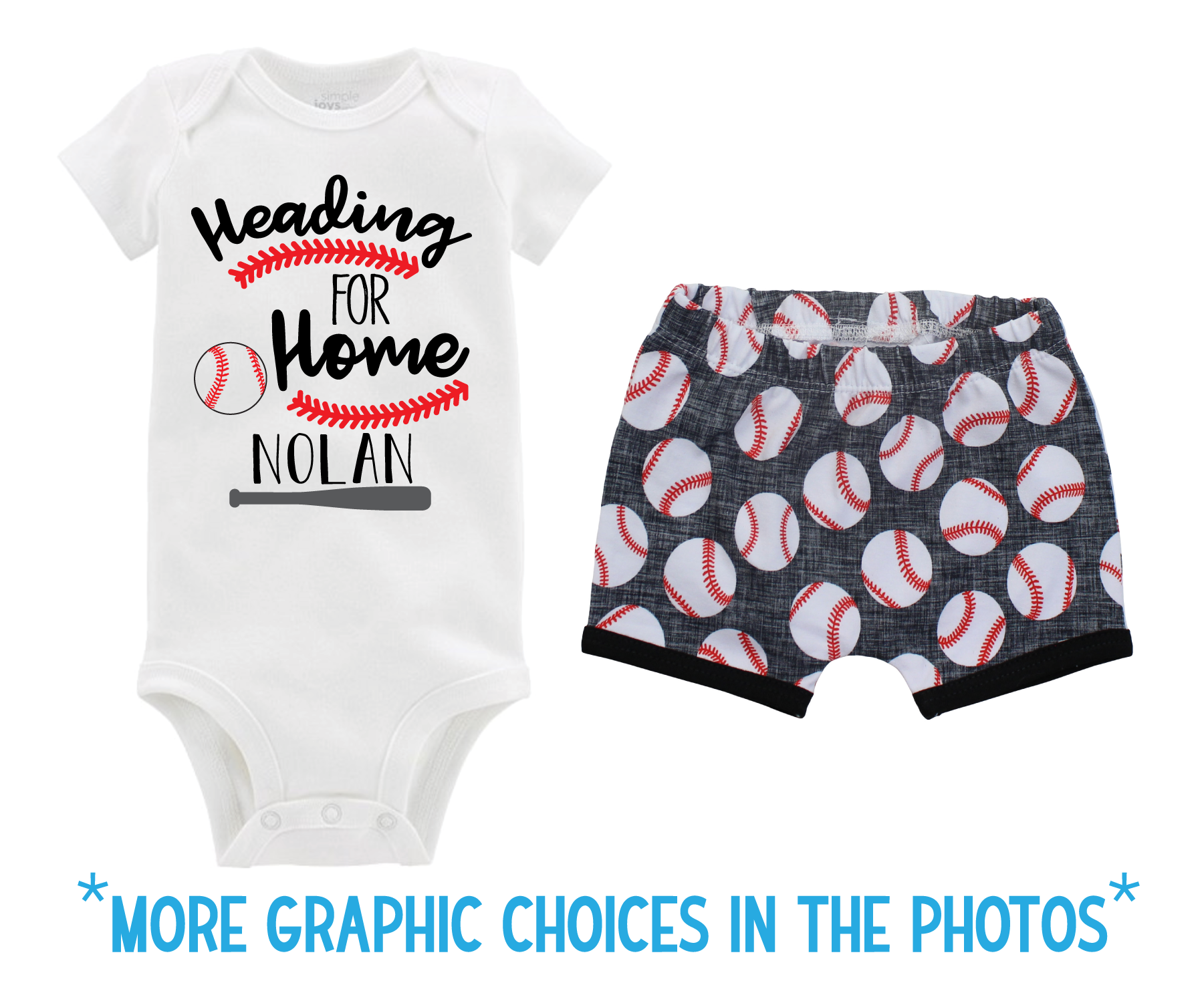Baby Boy Gray Baseball Short Outfit