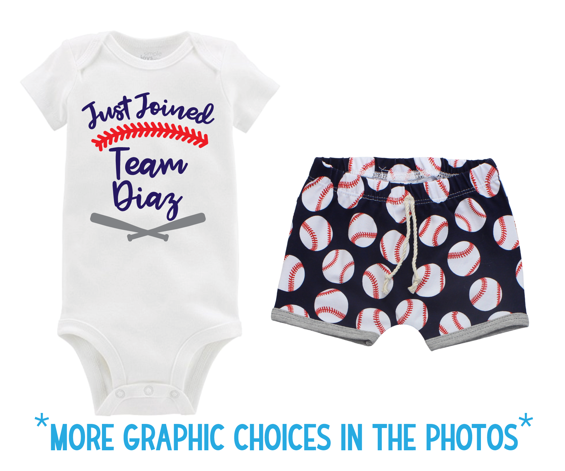 Baby Boy Navy Baseball Short Outfit