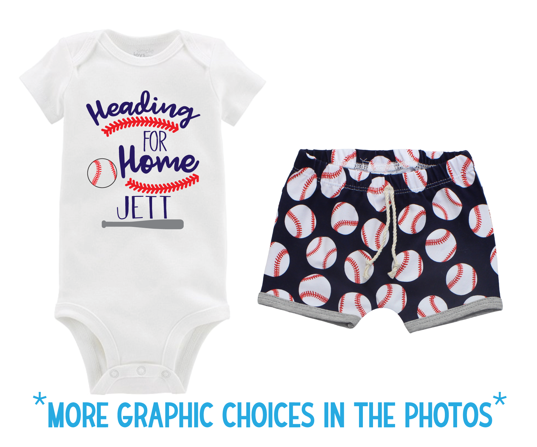Baby Boy Navy Baseball Short Outfit