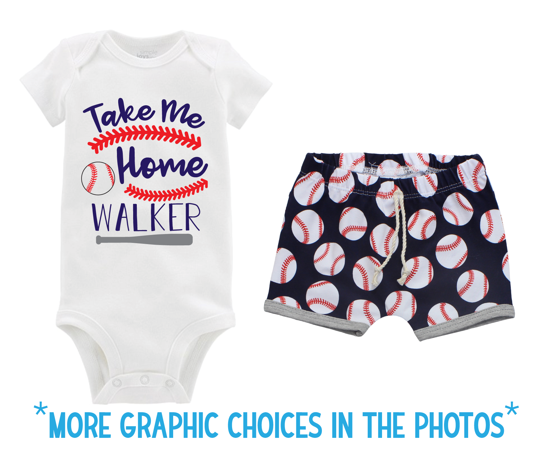 Baby Boy Navy Baseball Short Outfit