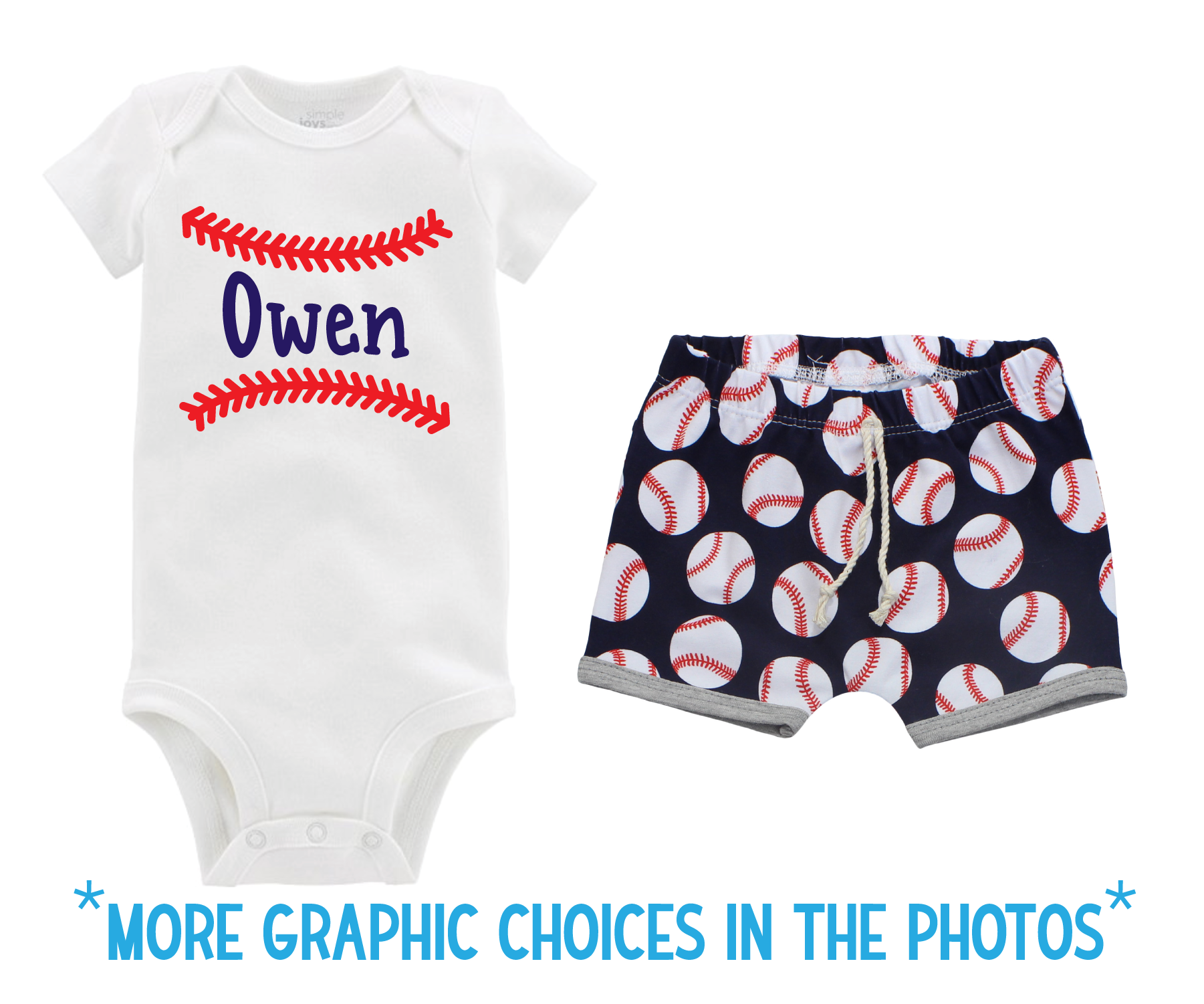 Baby Boy Navy Baseball Short Outfit