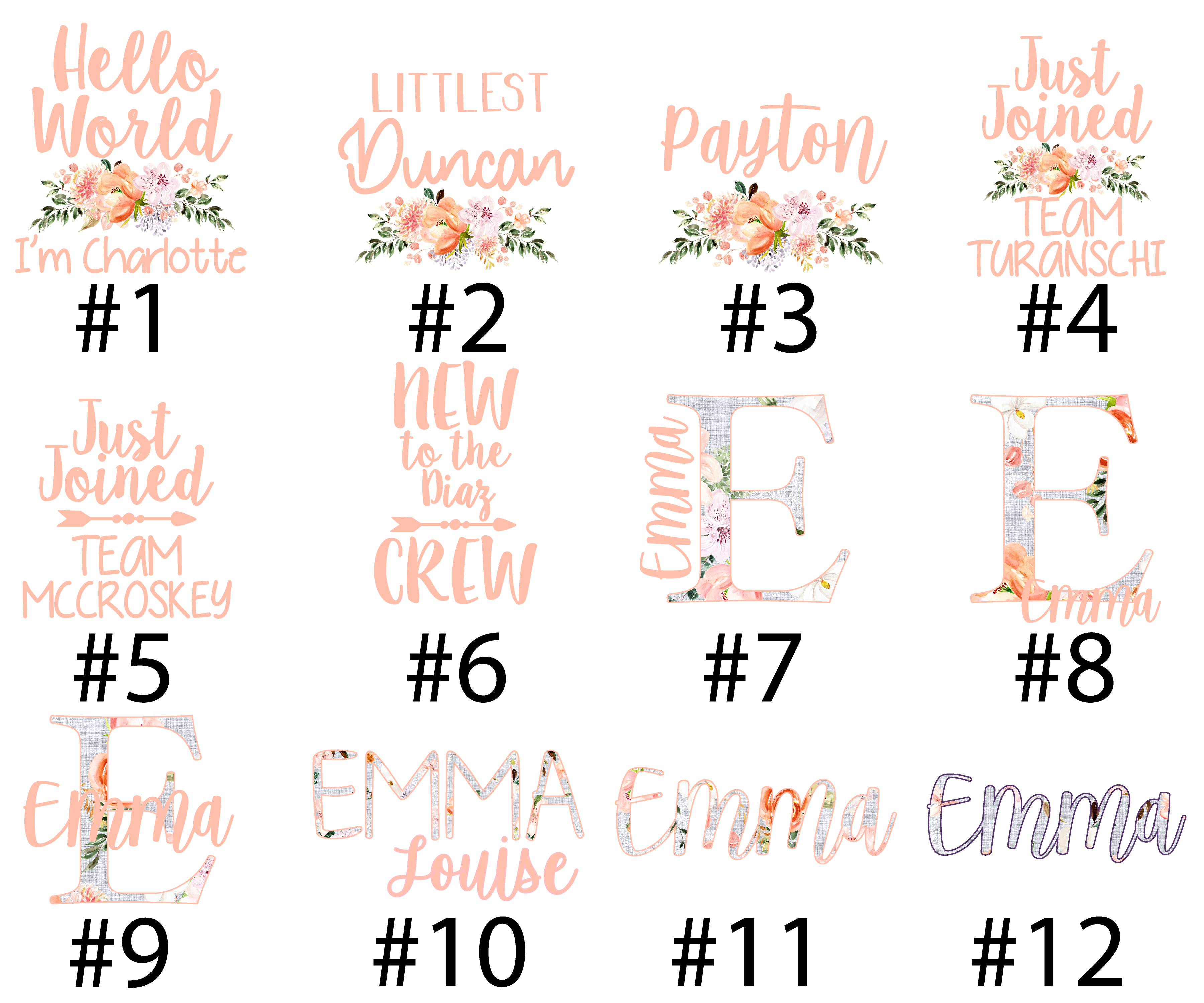 Watercolor Floral Baby Outfit