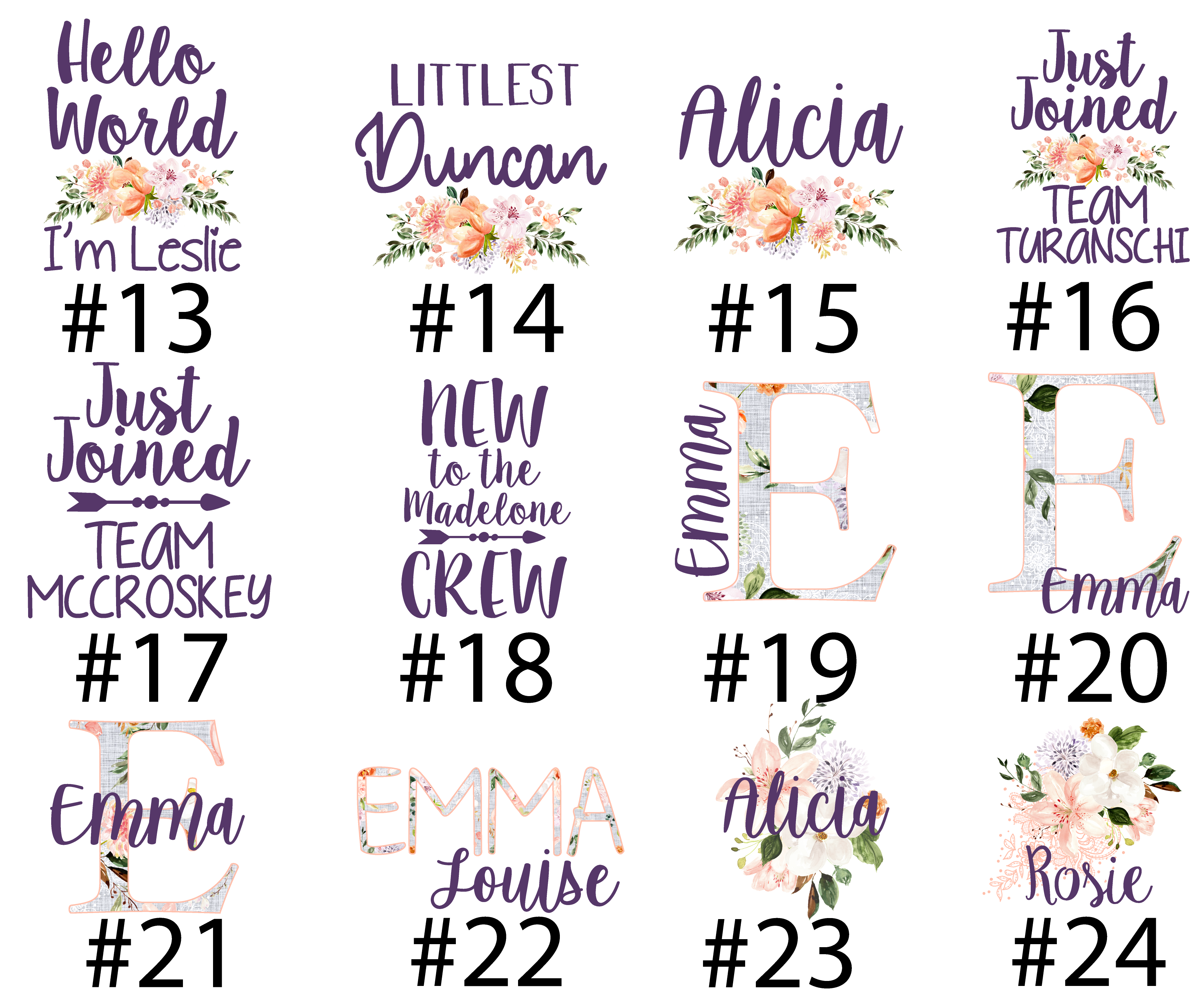 Watercolor Floral Baby Outfit