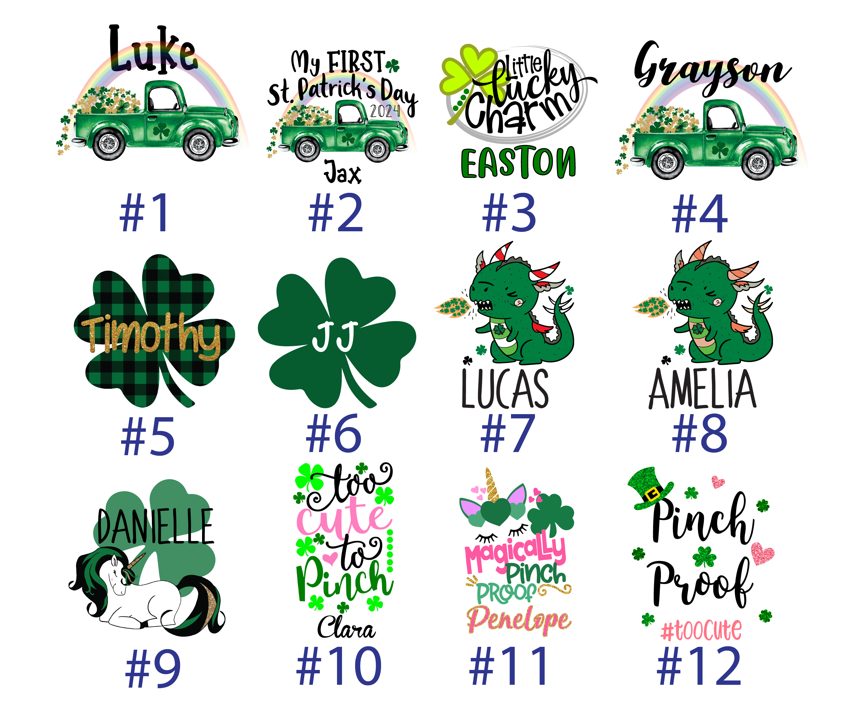 Shamrock Truck Shirt Rainbow Gold Unisex Infant Toddler Youth St. Patrick's Day Shirt