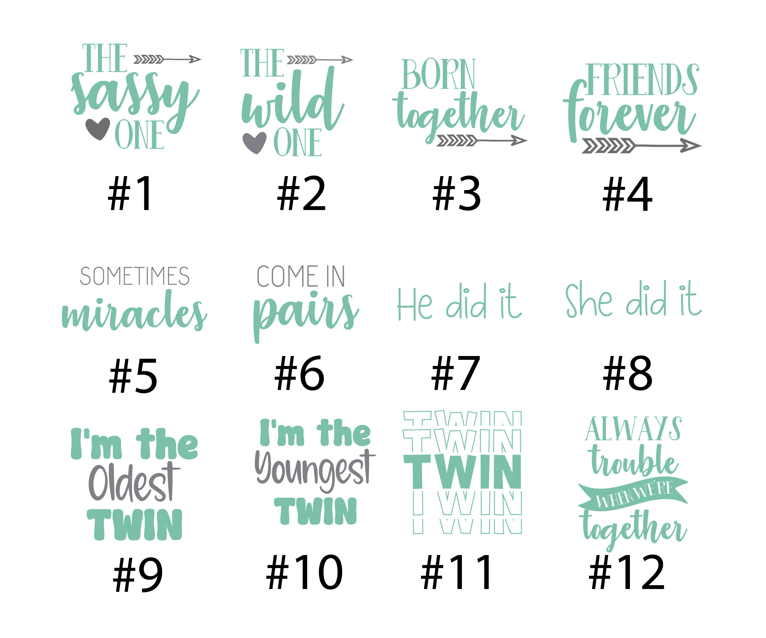 Twin Girl Mint Stripe Outfit Baby Coming Home Outfit