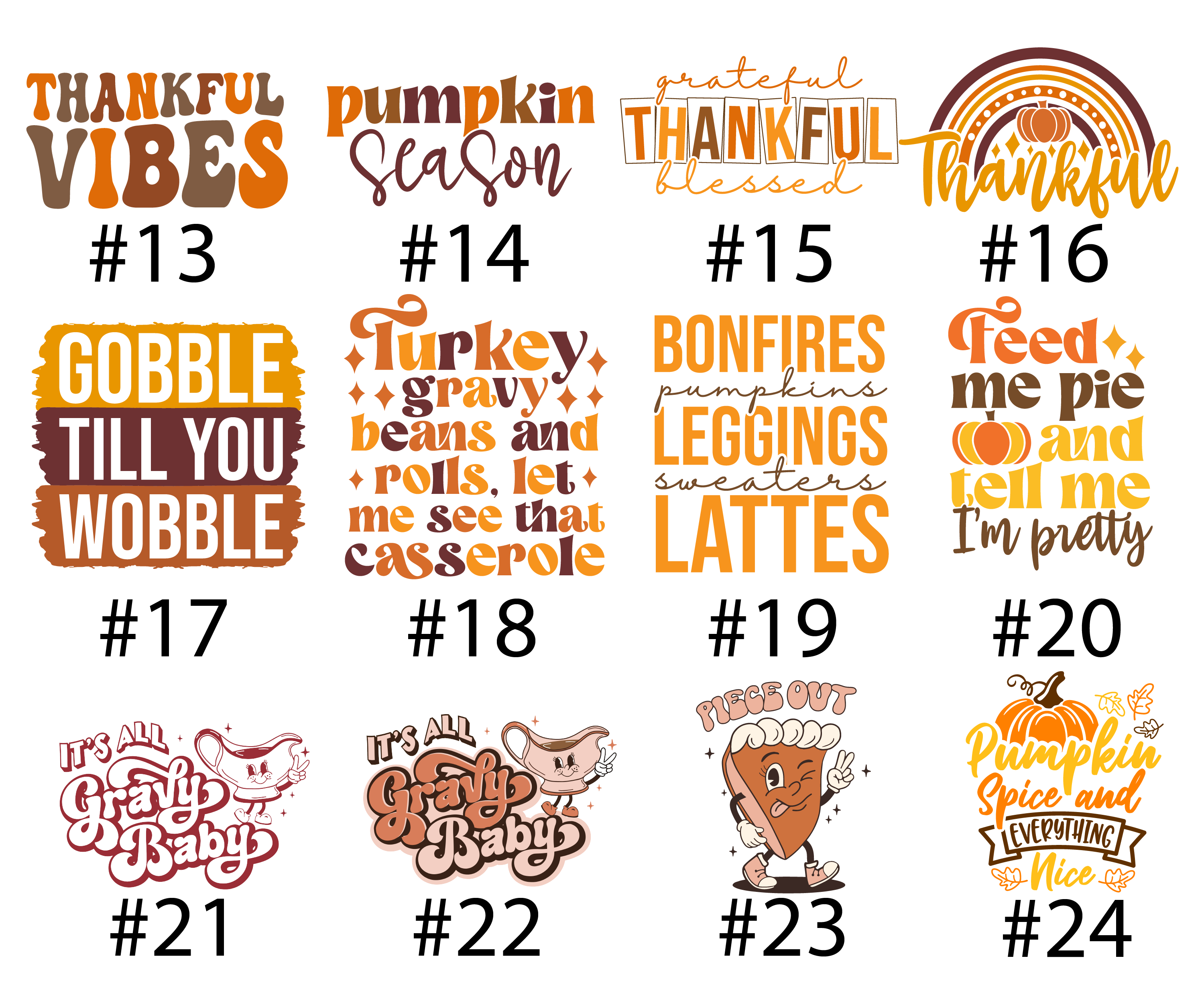 Retro Fall Halloween Thanksgiving Mama Mini Matching Printed Shirt