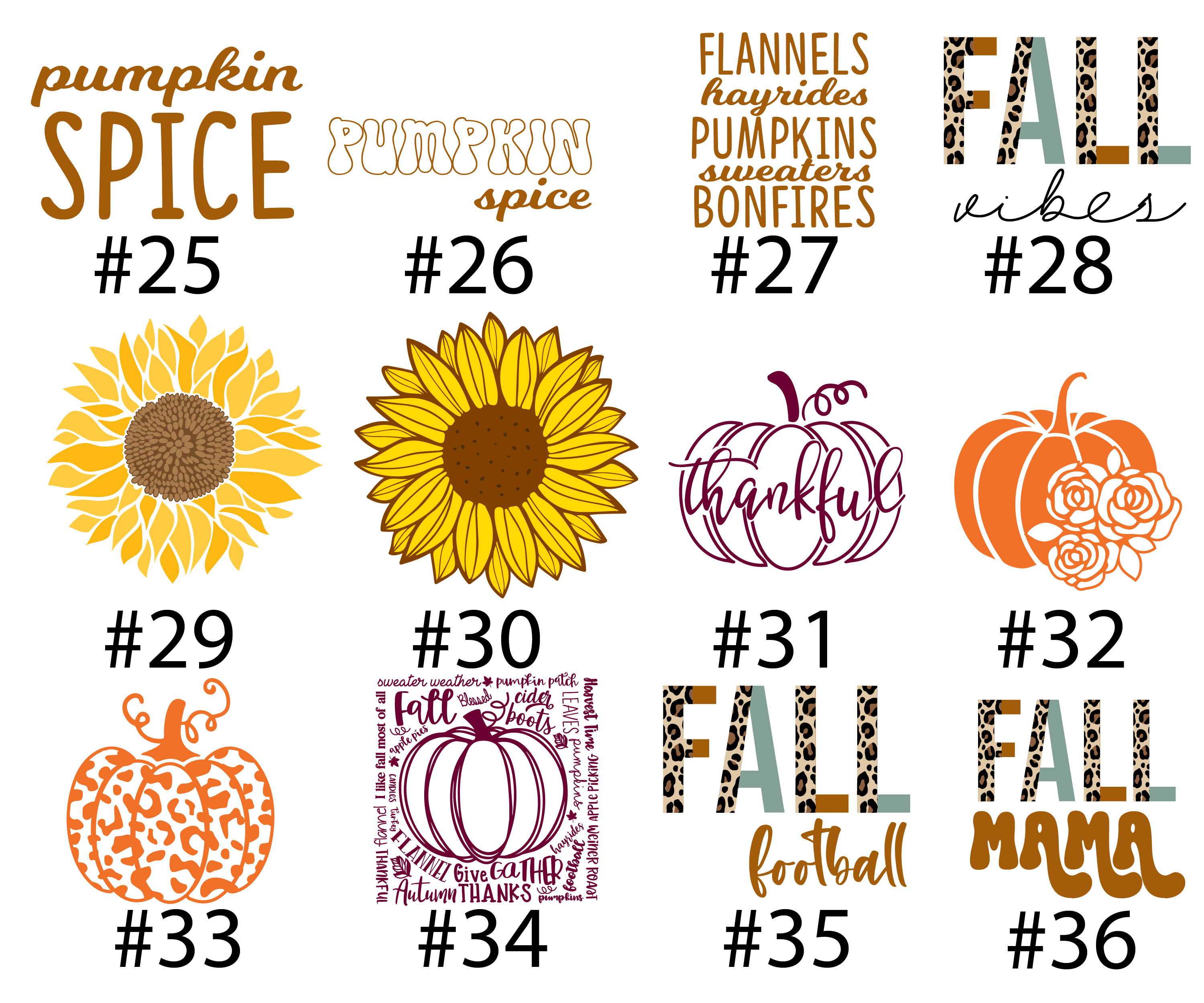 Retro Fall Halloween Thanksgiving Mama Mini Matching Printed Shirt