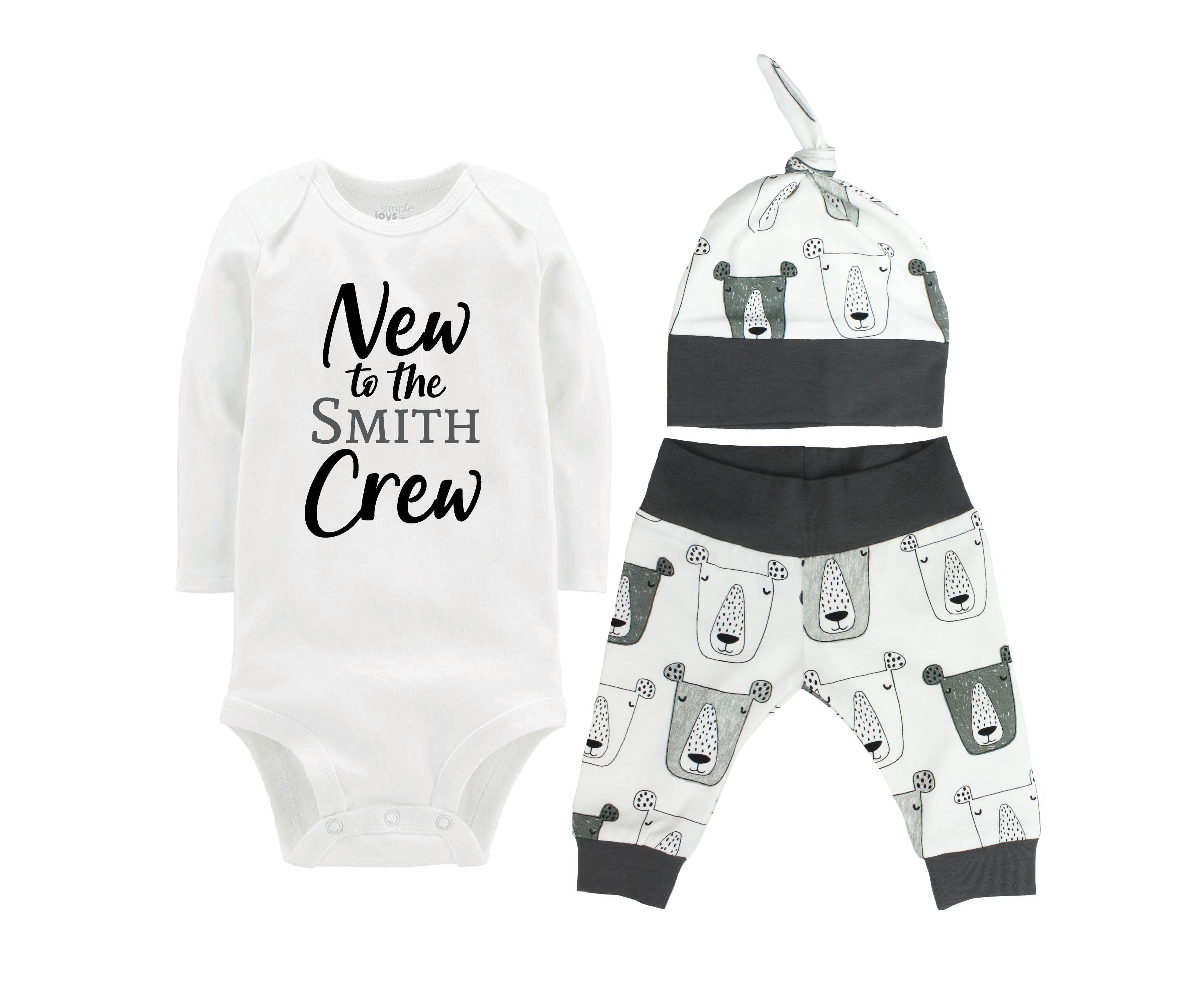 Baby Boy Bear Faces Outfit