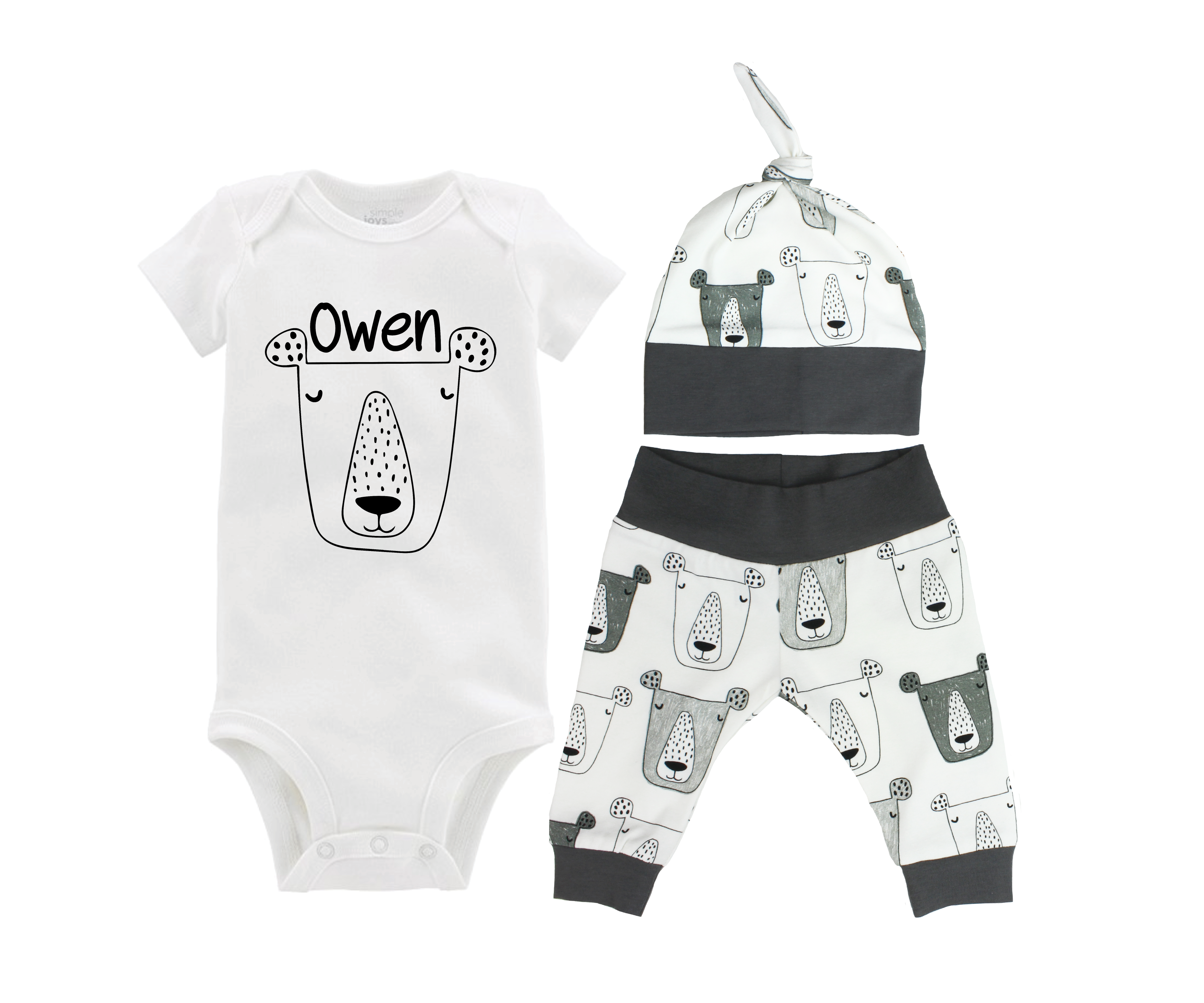 Baby Boy Bear Faces Outfit