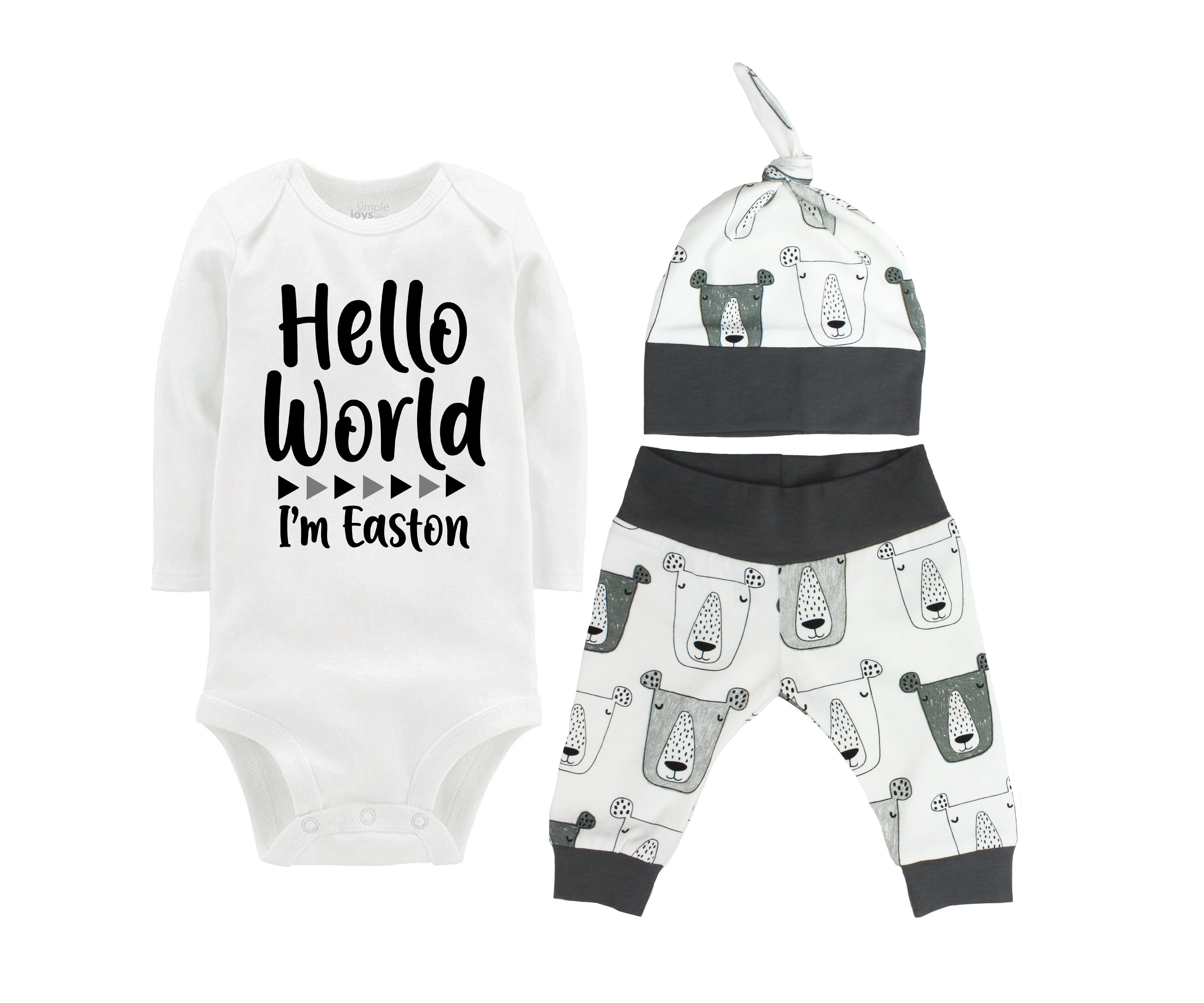 Baby Boy Bear Faces Outfit