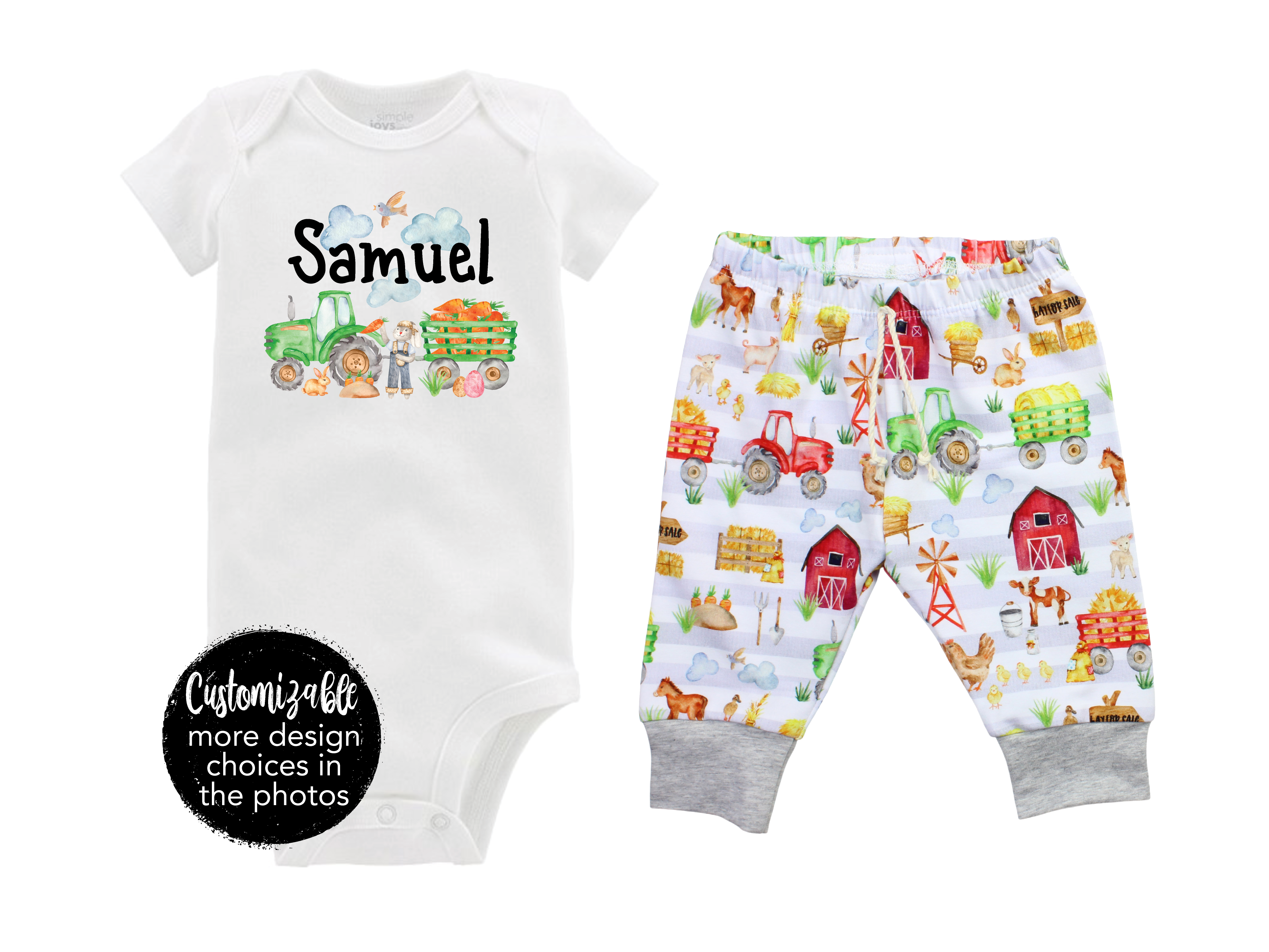 Farm Boy Easter Outfit Animal Farm Pant Baby Boy Outfit