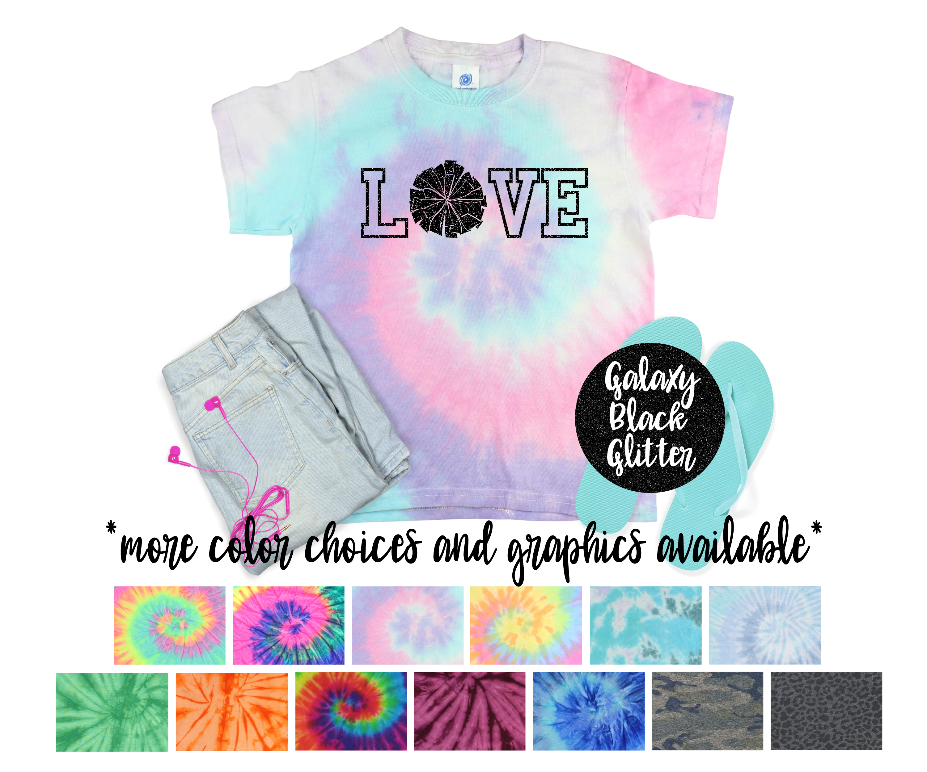 Cheer Girl Tie Dye Cheer Squad Team Shirt