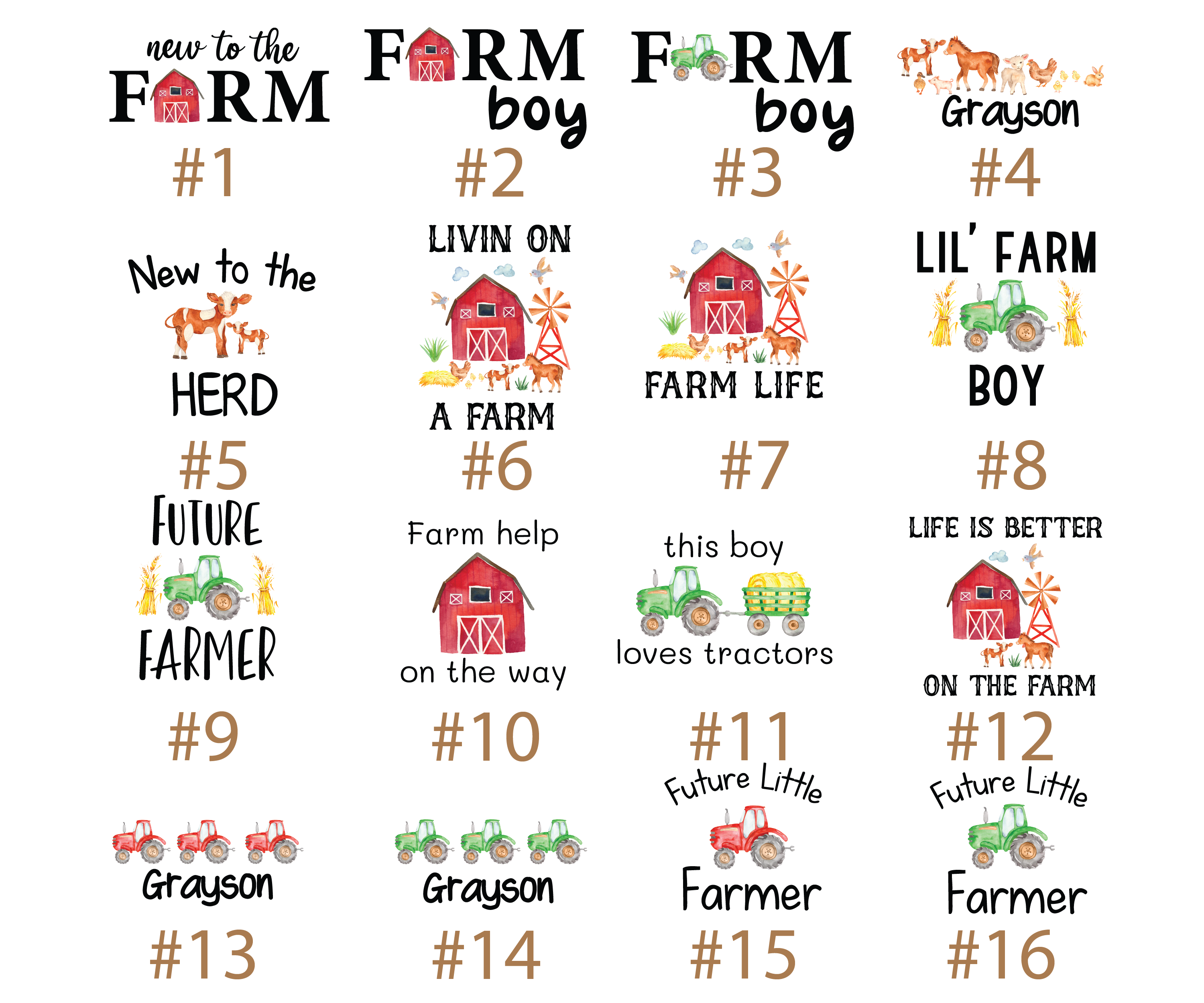 Farm Boy Toddler Short Outfit