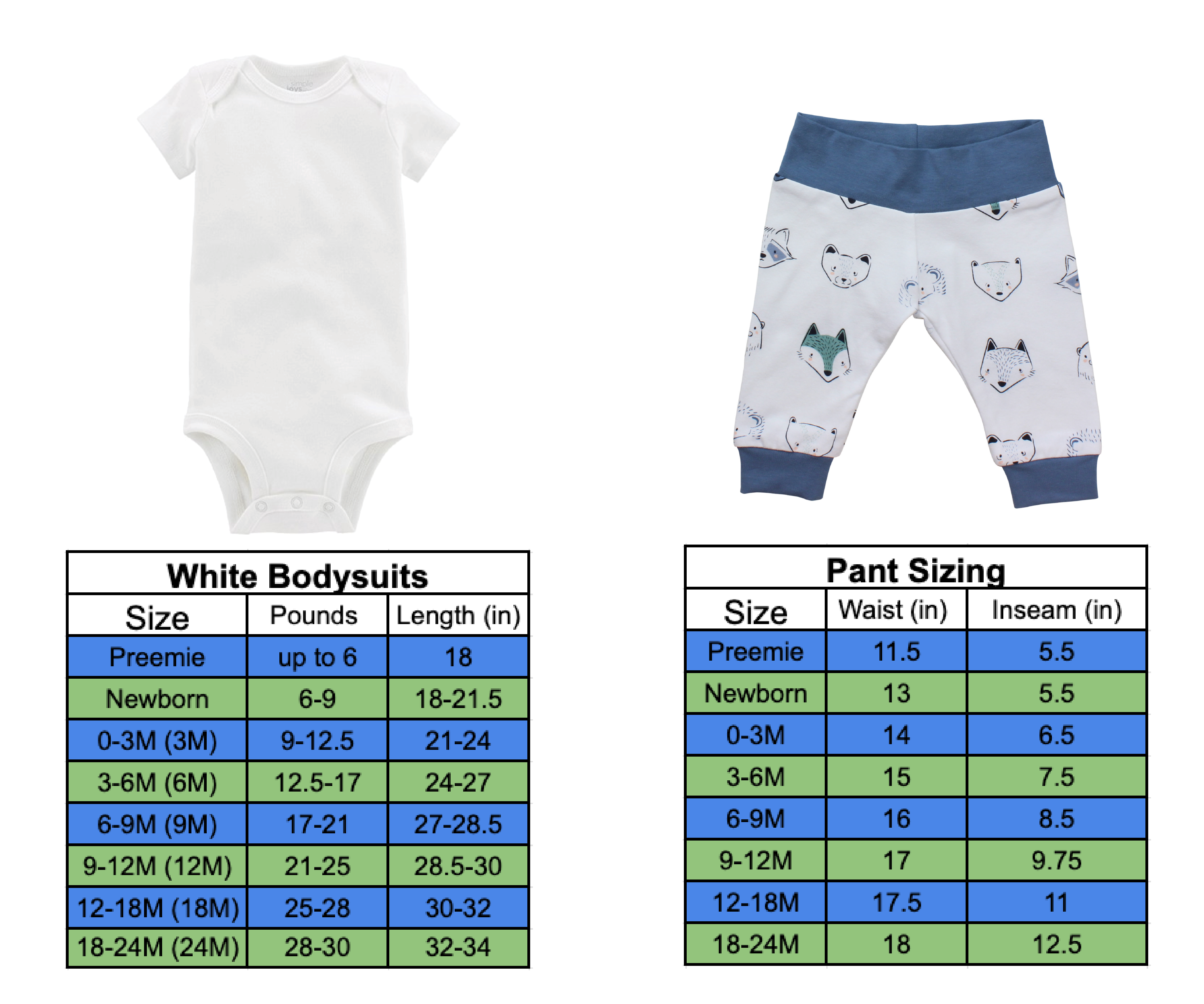 Baby Boy Blue Animal Faces Outfit
