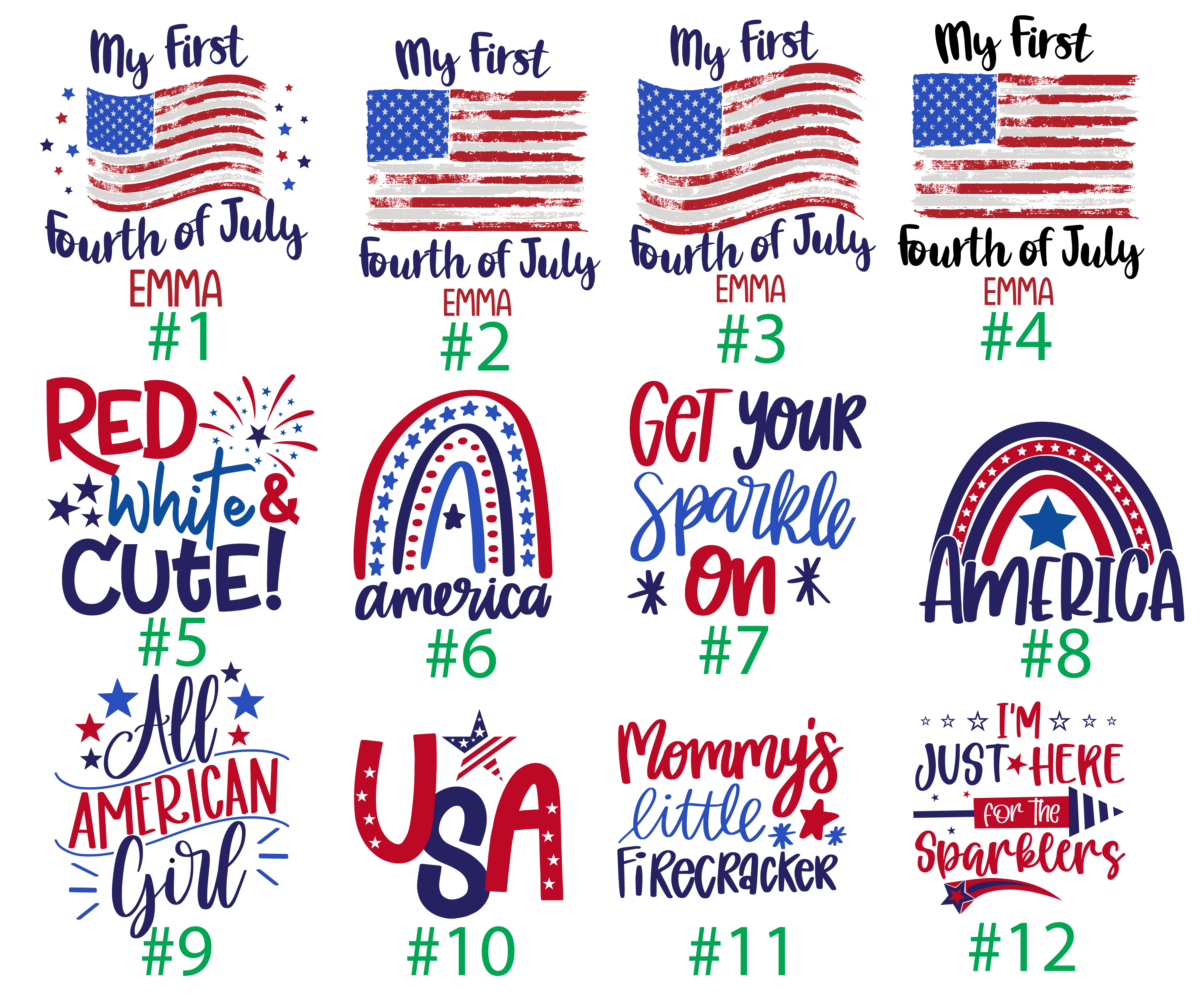 Girl Fourth of July Shorts Outfit