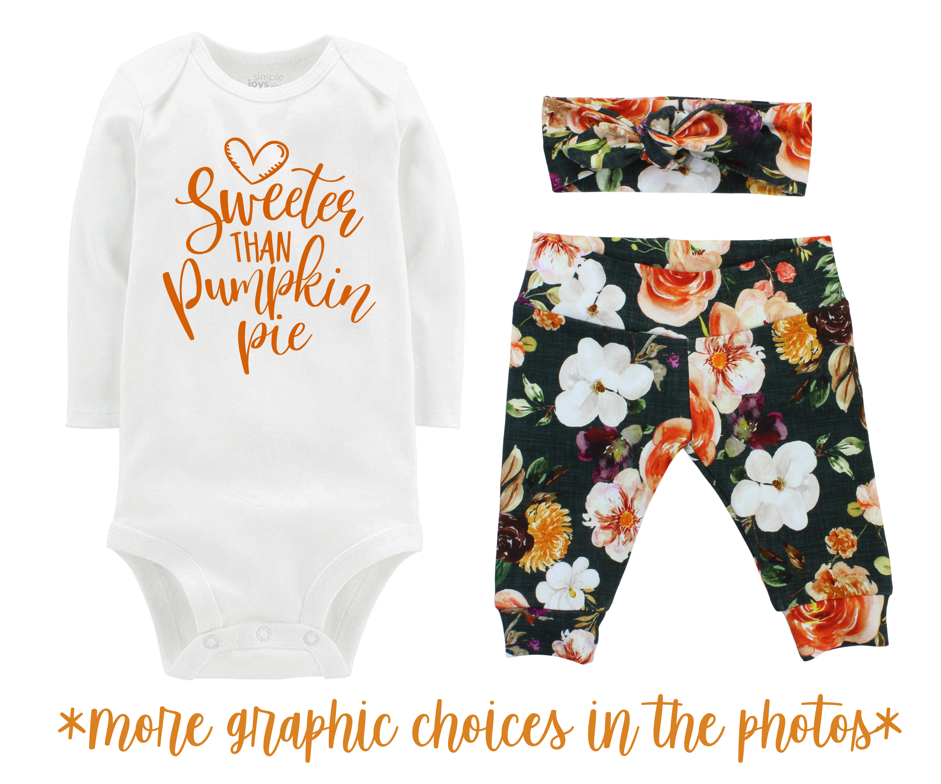 Girl Green Fall Wedding Floral Baby Outfit