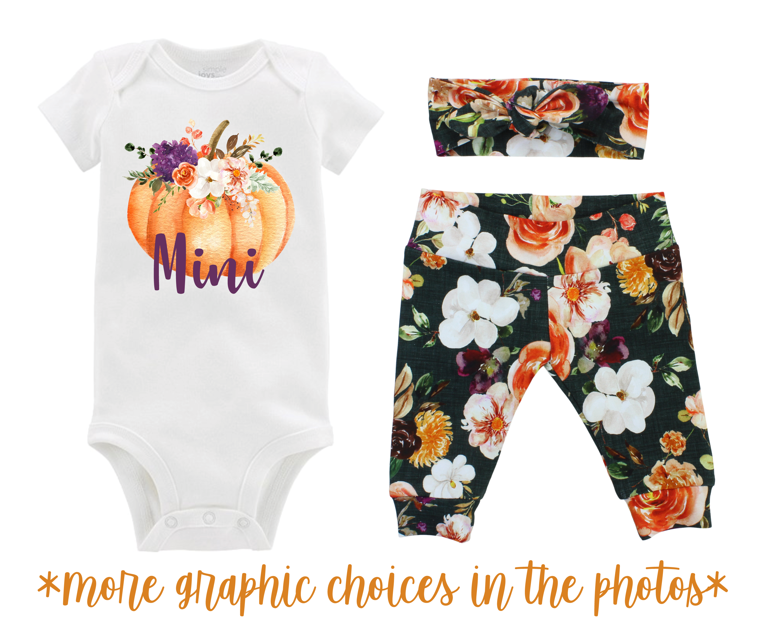 Girl Green Fall Wedding Floral Baby Outfit