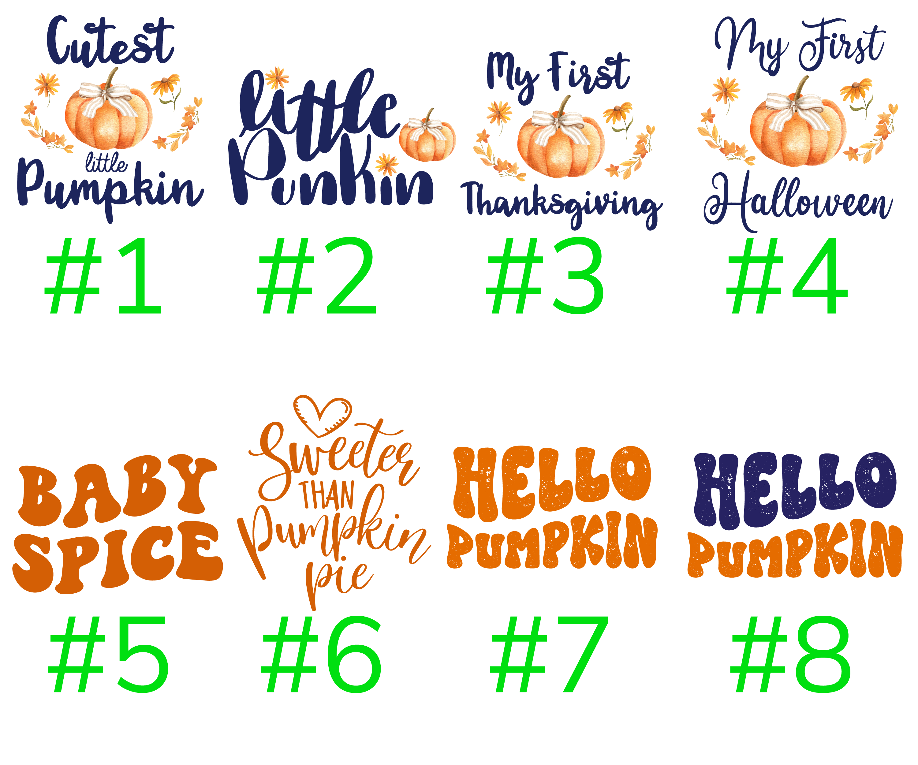 Girl Fall Pumpkin Harvest Navy Blue Baby Outfit