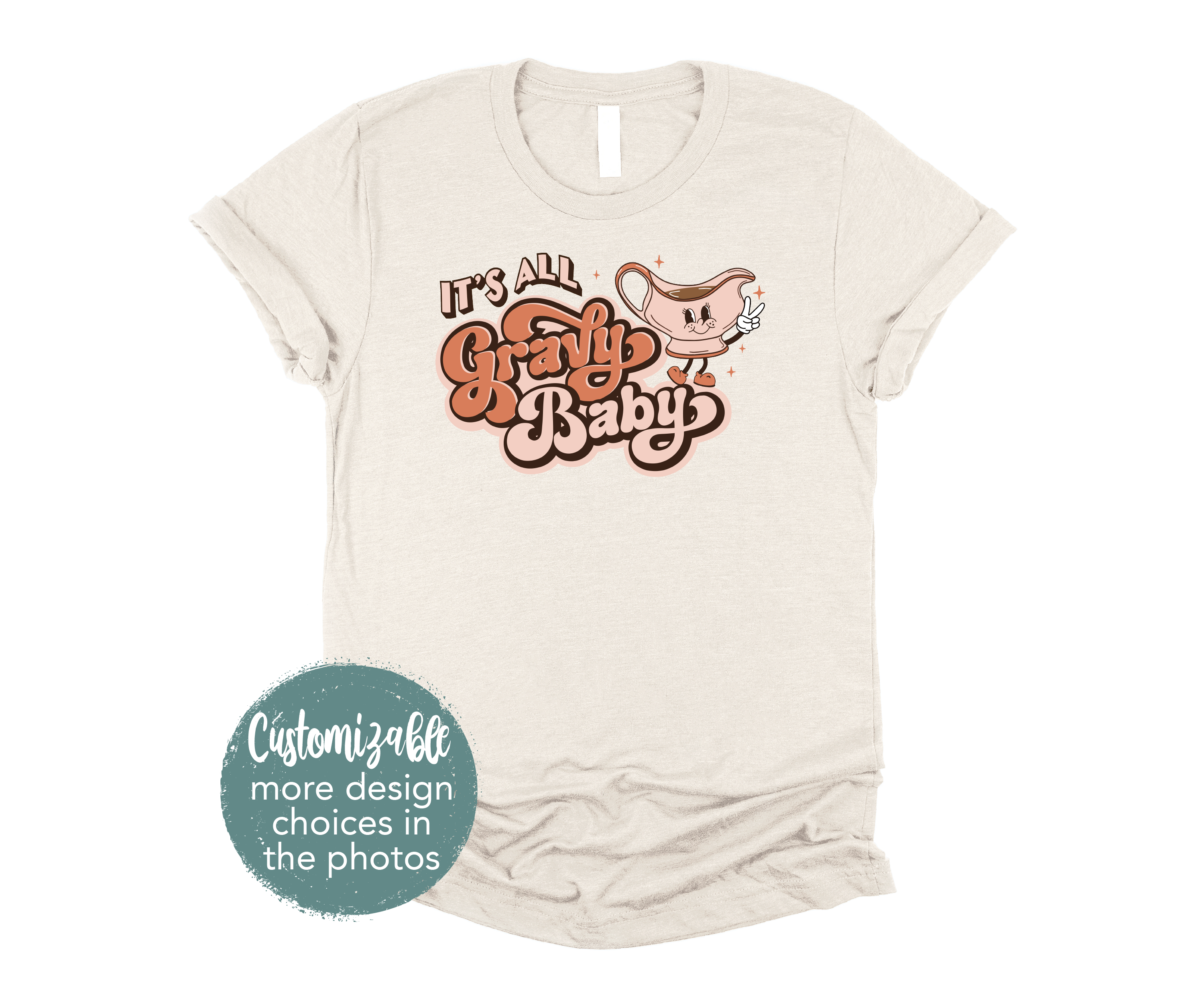 It's All Gravy Baby Thanksgiving Mama Mini Matching Printed Shirt