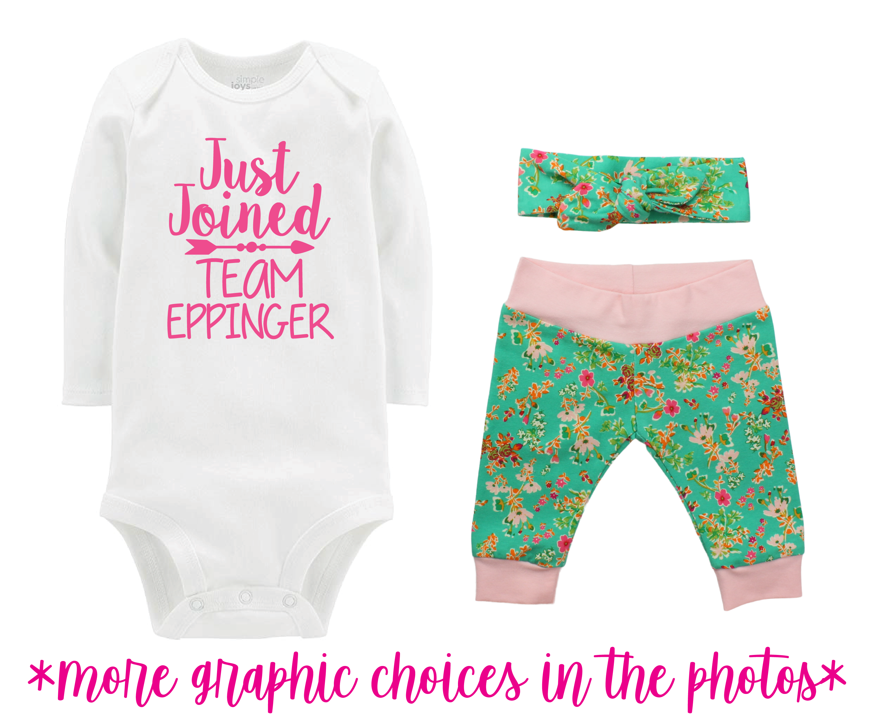 Green Floral Baby Girl Outfit