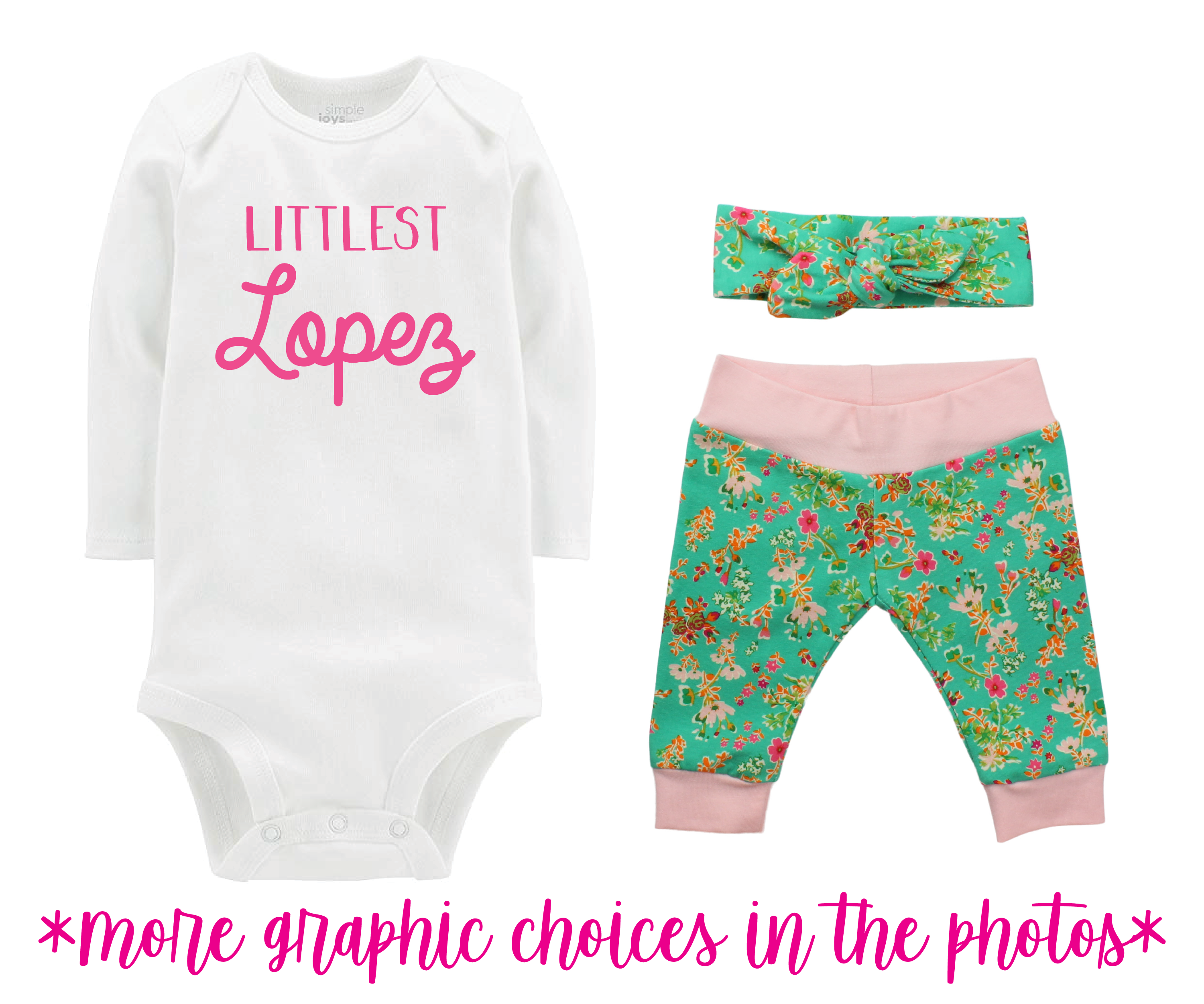 Green Floral Baby Girl Outfit