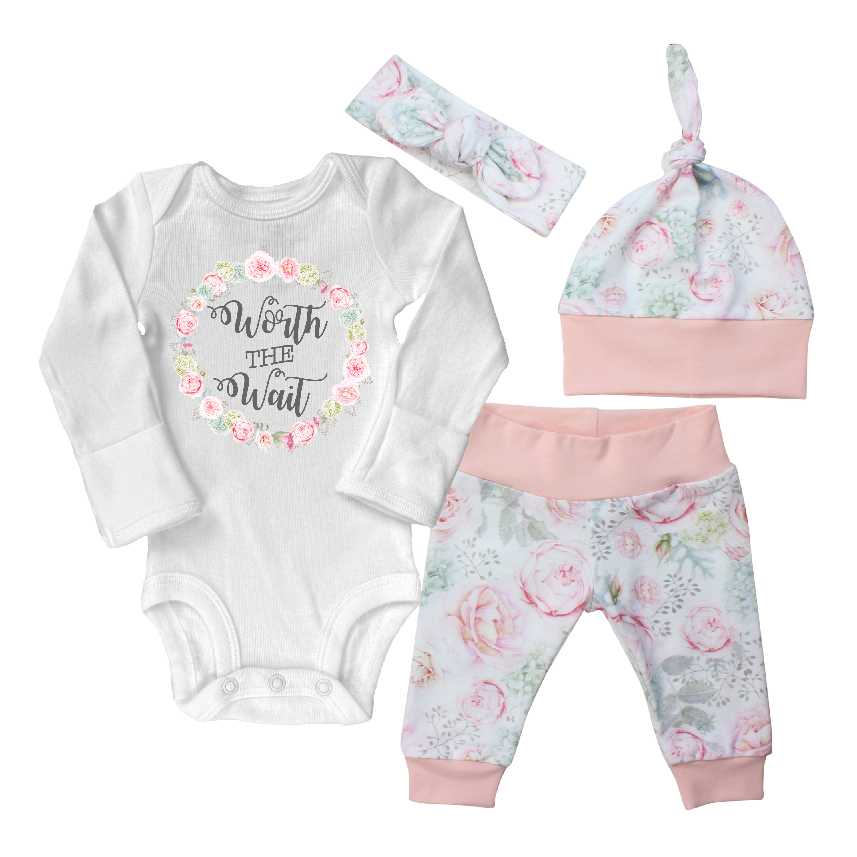 Hydrangea Floral Baby Girl Outfit
