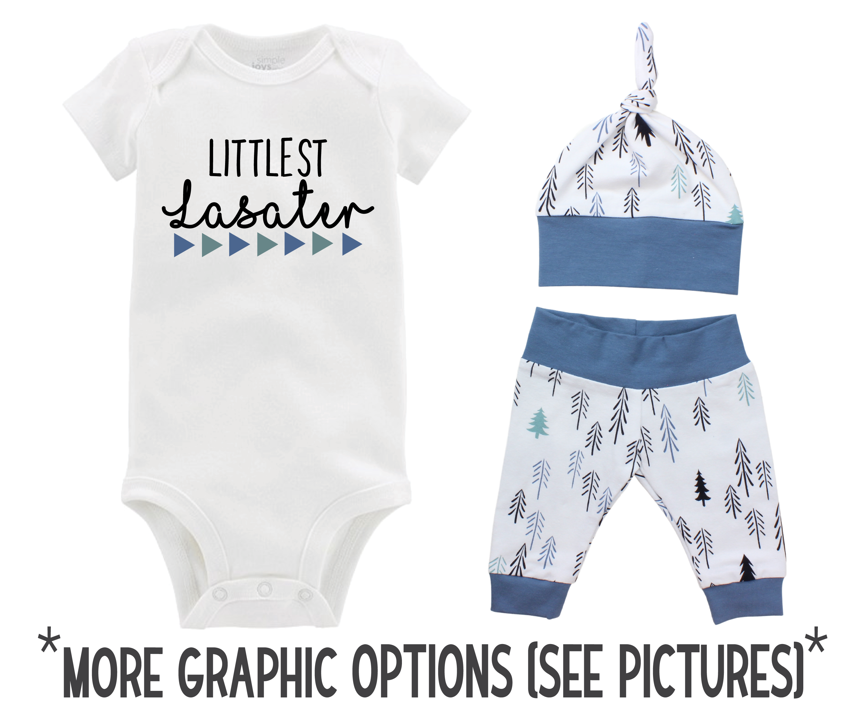 Baby Boy Blue Loblolly Pines Outfit