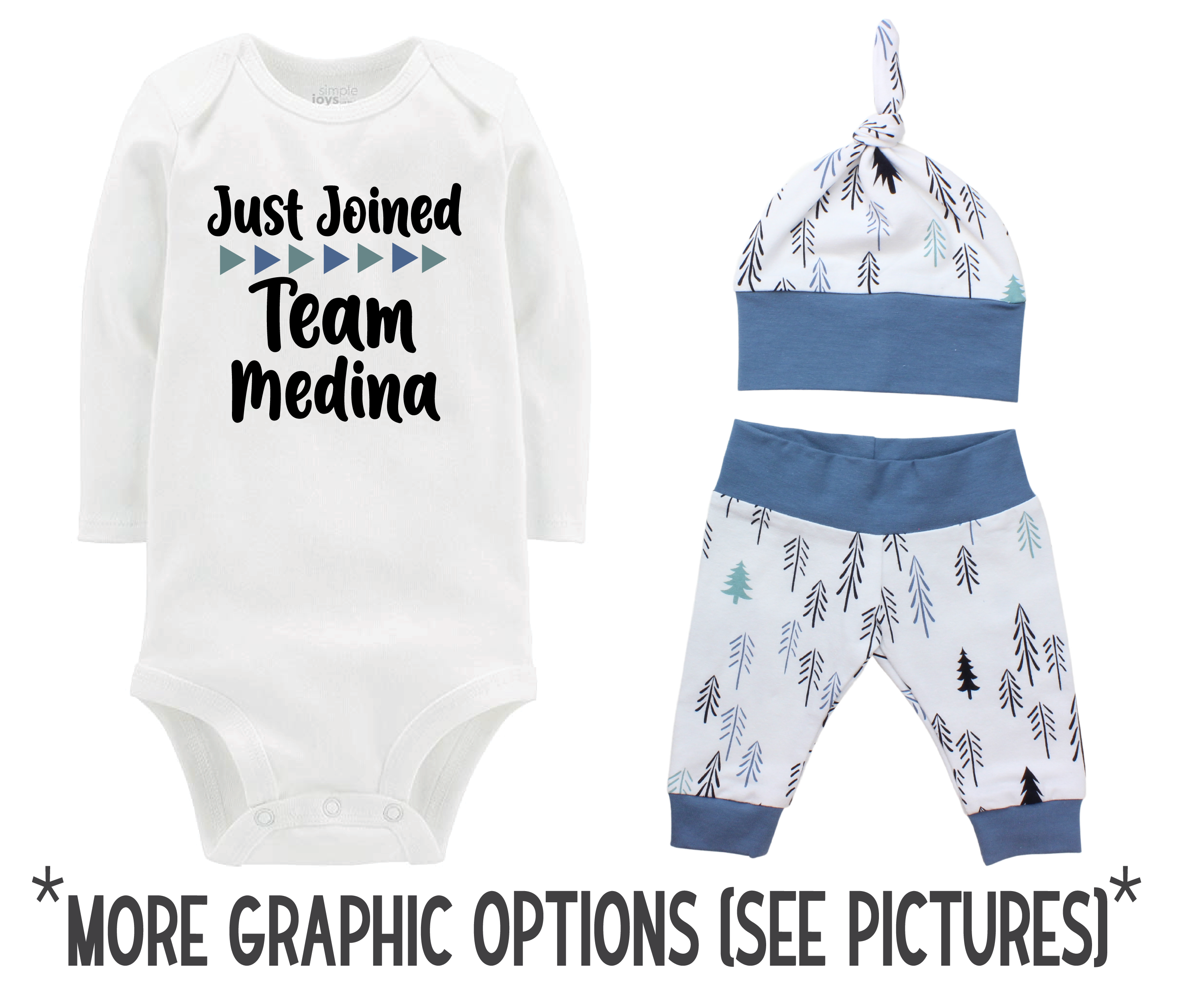 Baby Boy Blue Loblolly Pines Outfit