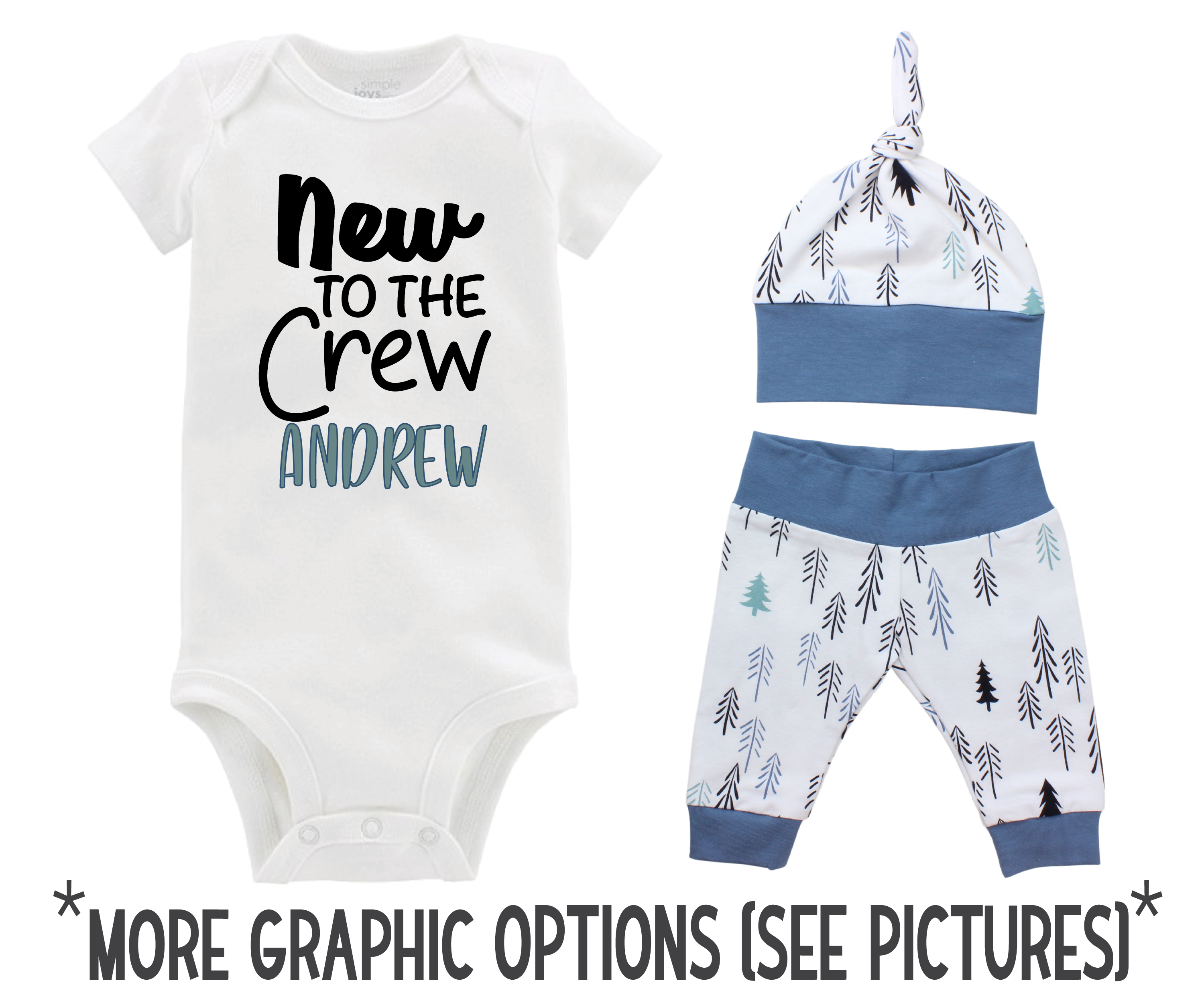 Baby Boy Blue Loblolly Pines Outfit