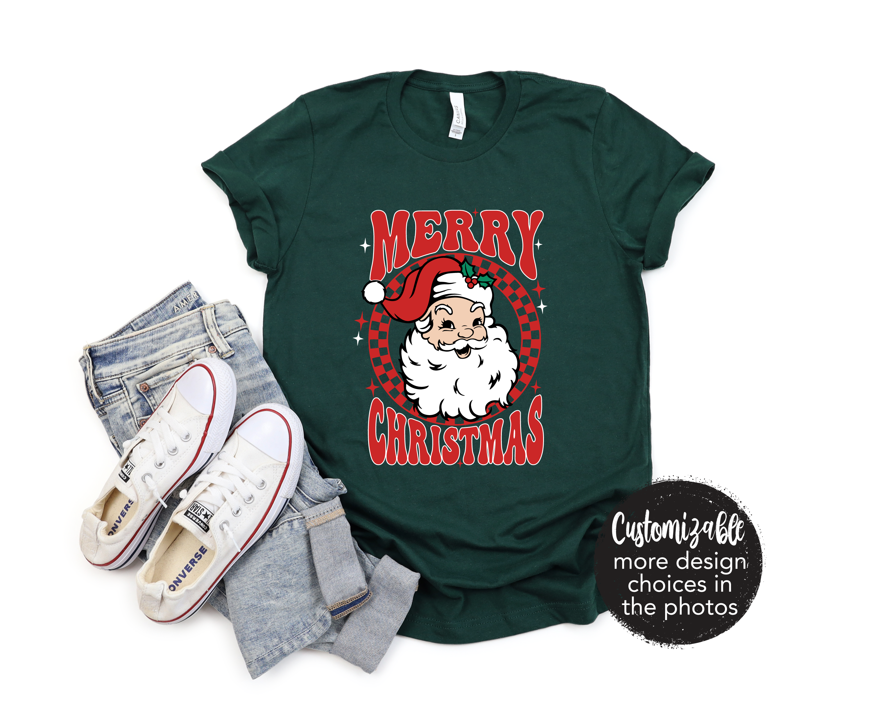 Merry Christmas Retro Santa Shirt