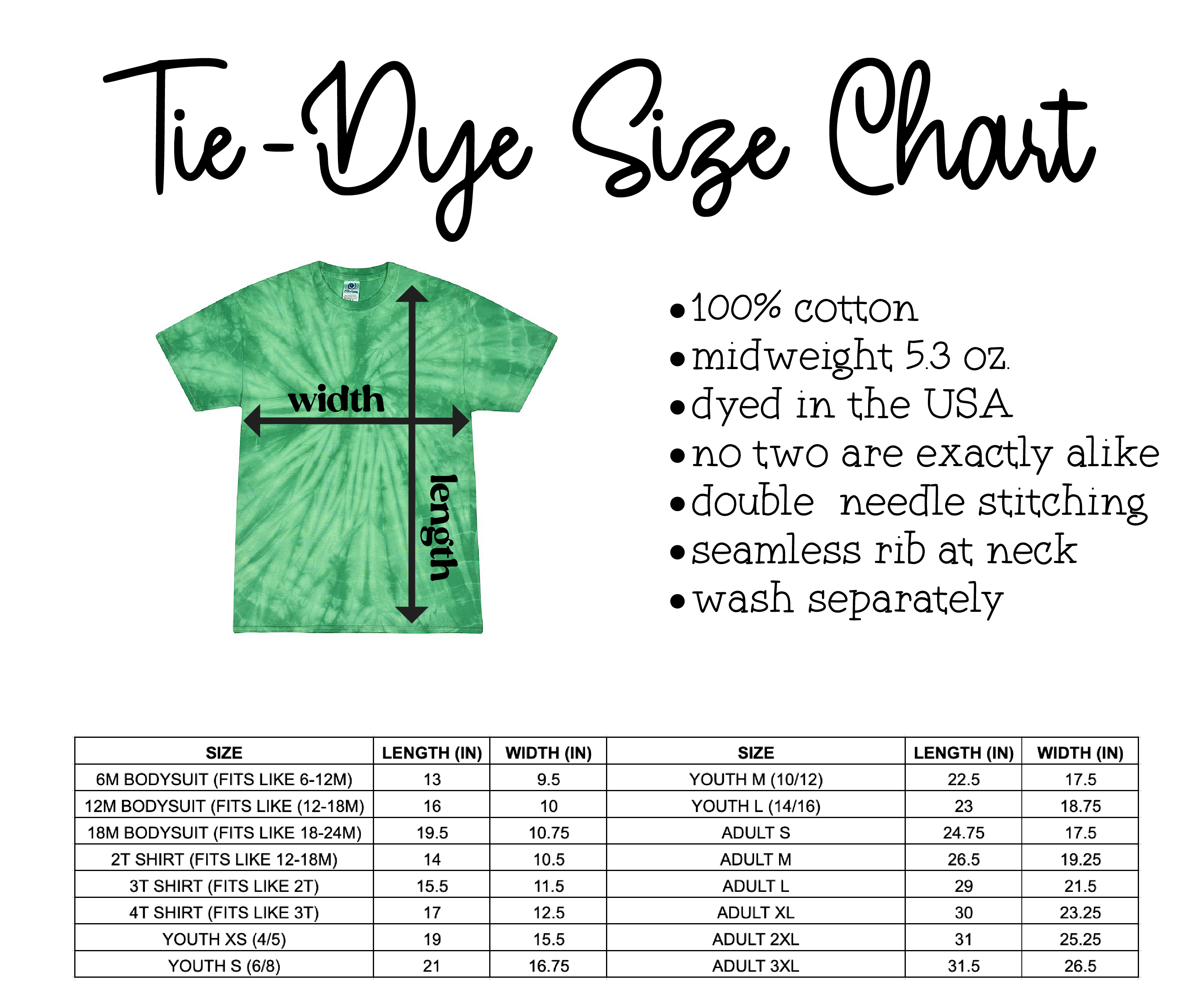 Custom Tie Dye Shirt Special Order Tie Dye
