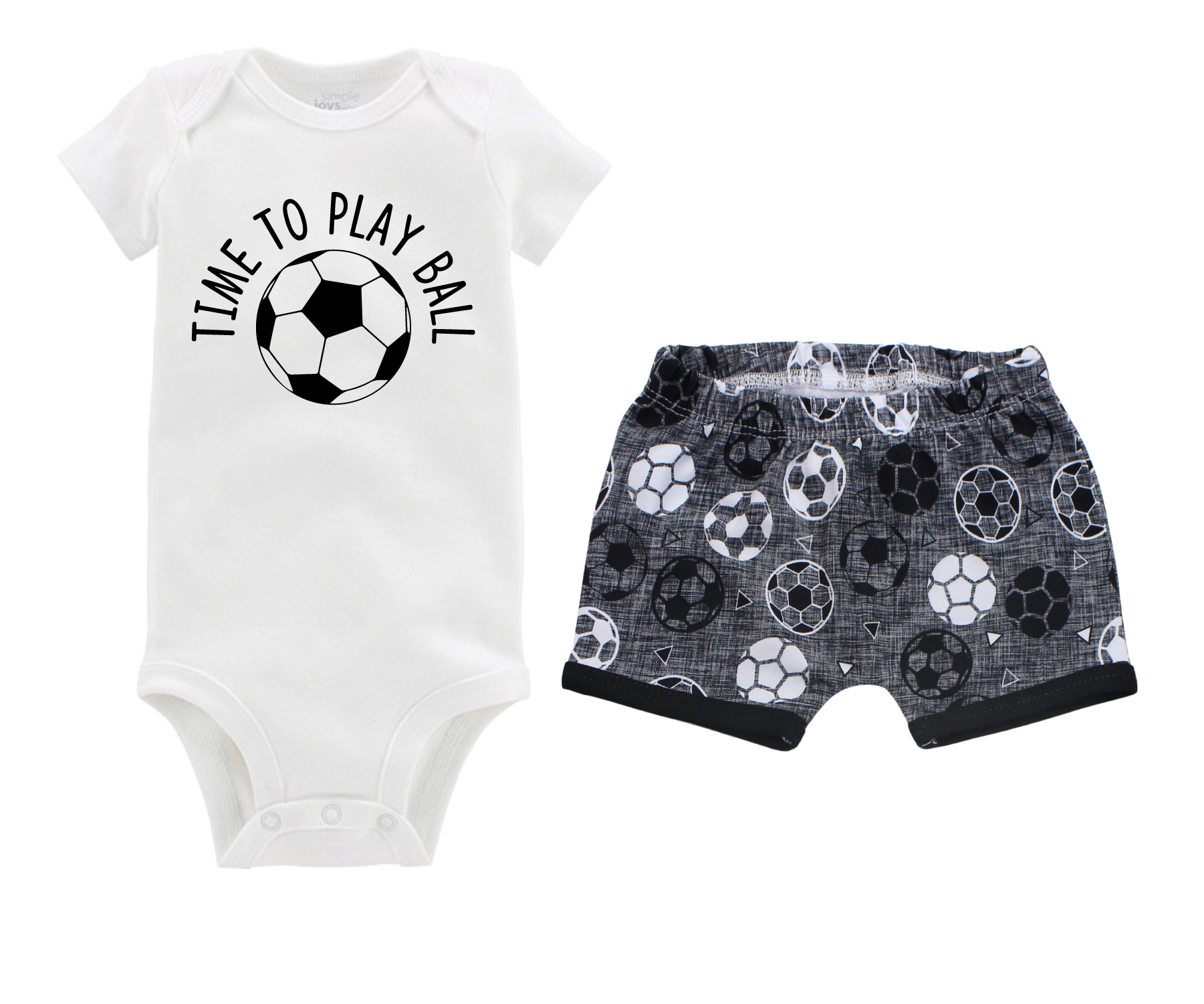Unisex Gray Soccer Short Outfit