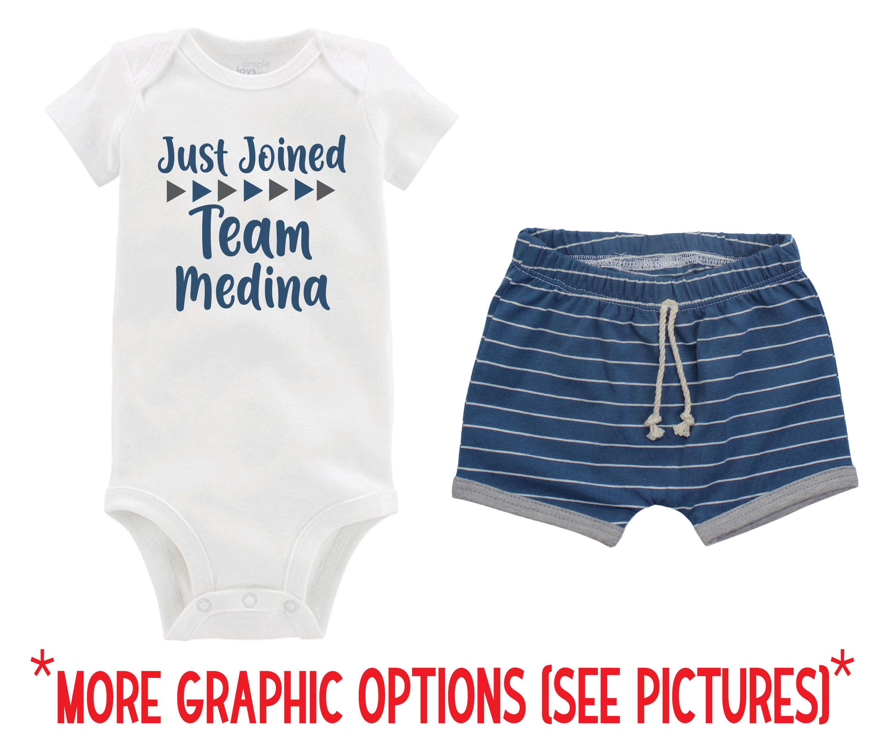 Boy Blue Stripe Toddler Short Outfit