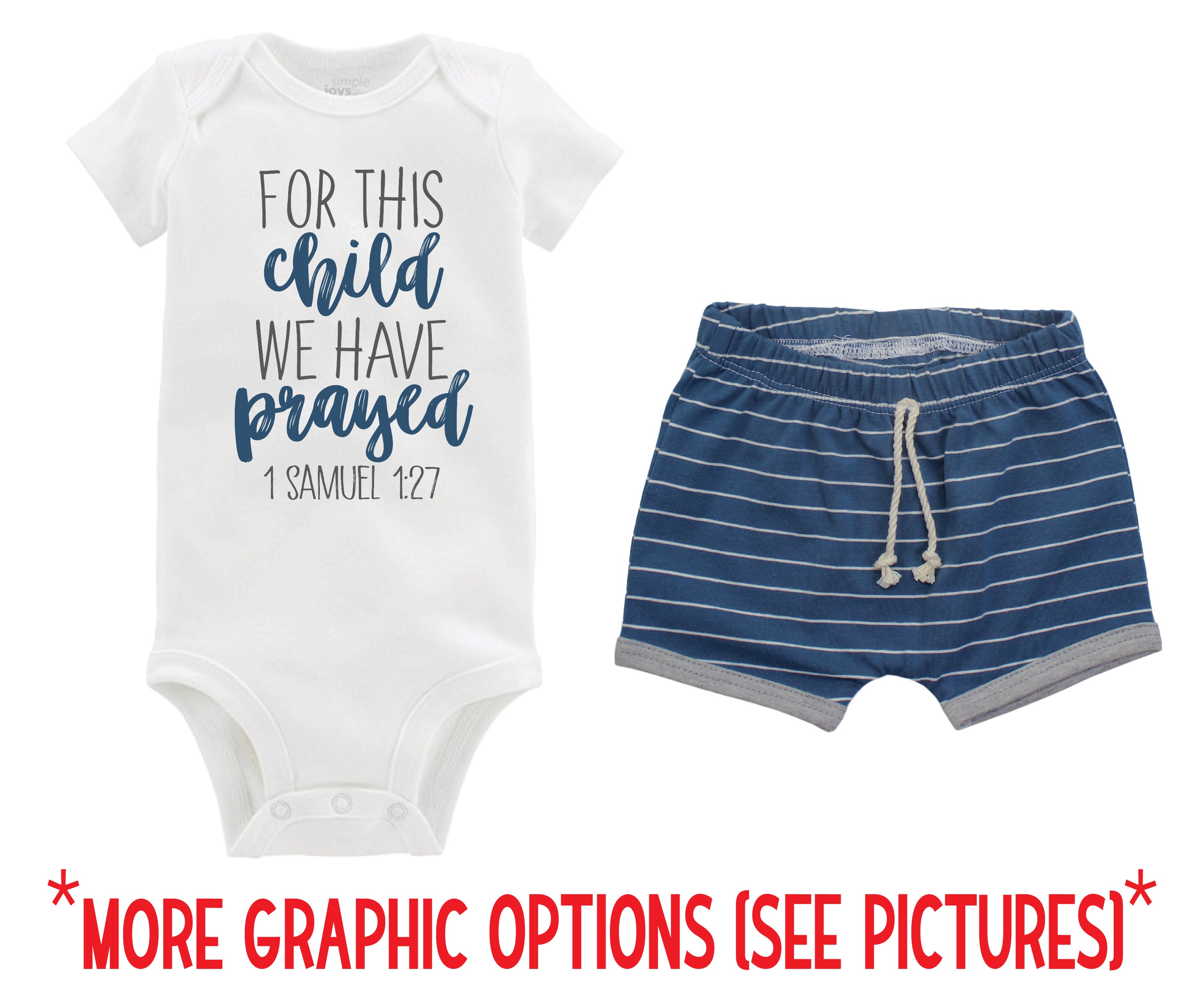 Boy Blue Stripe Toddler Short Outfit