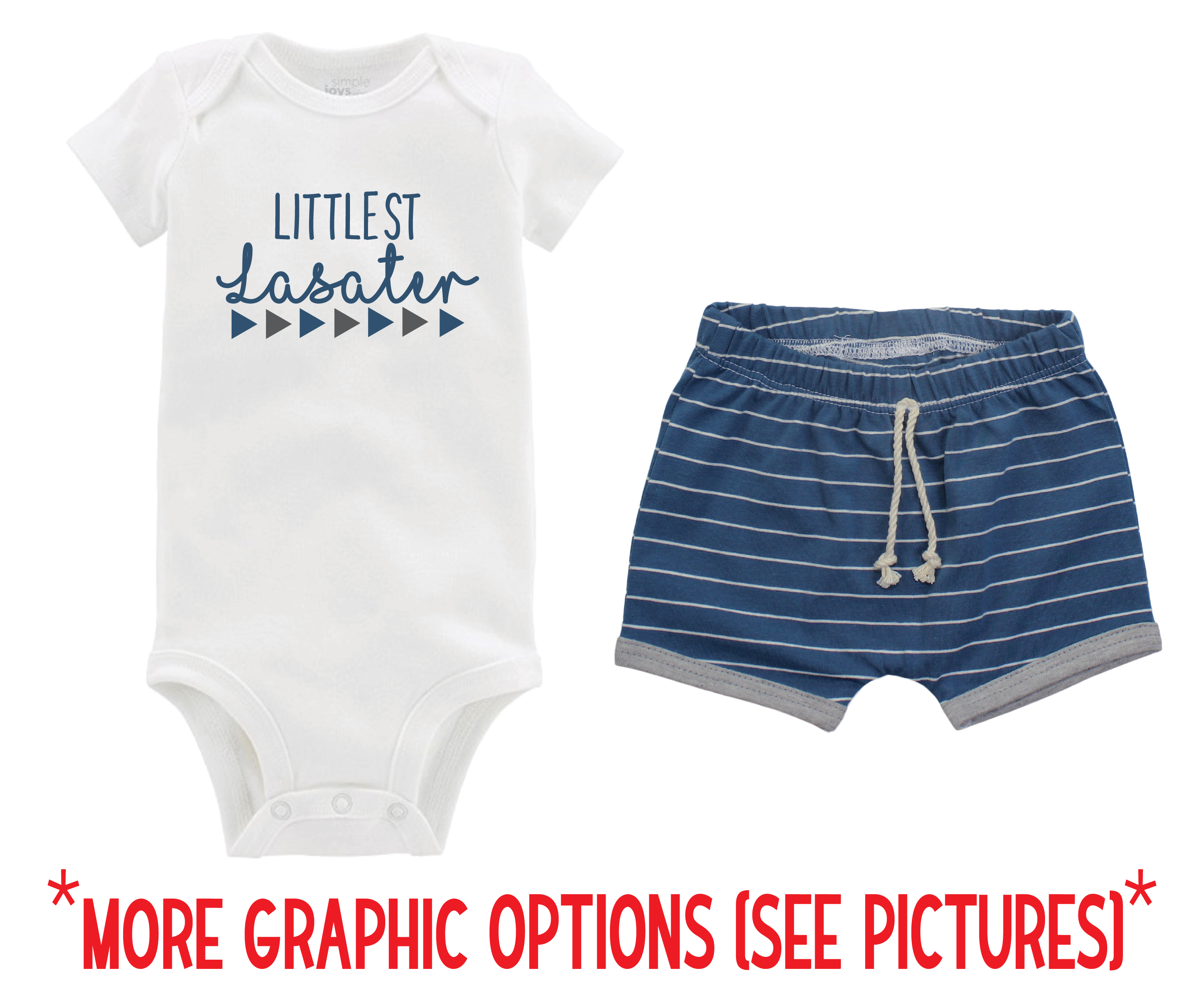 Boy Blue Stripe Toddler Short Outfit